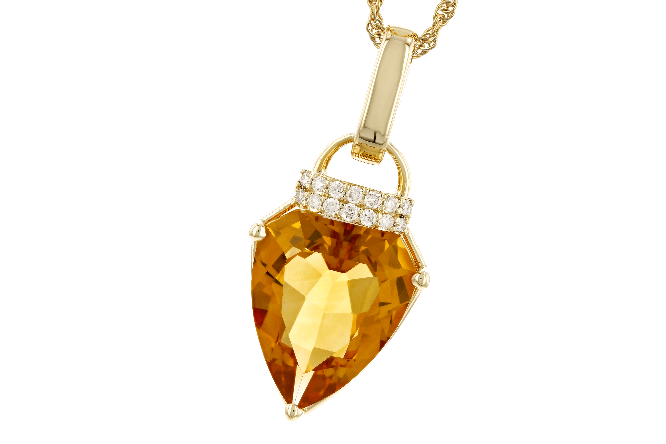 C273-79444: NECKLACE 3.12 CITRINE 3.18 TGW (12x10MM CIT)