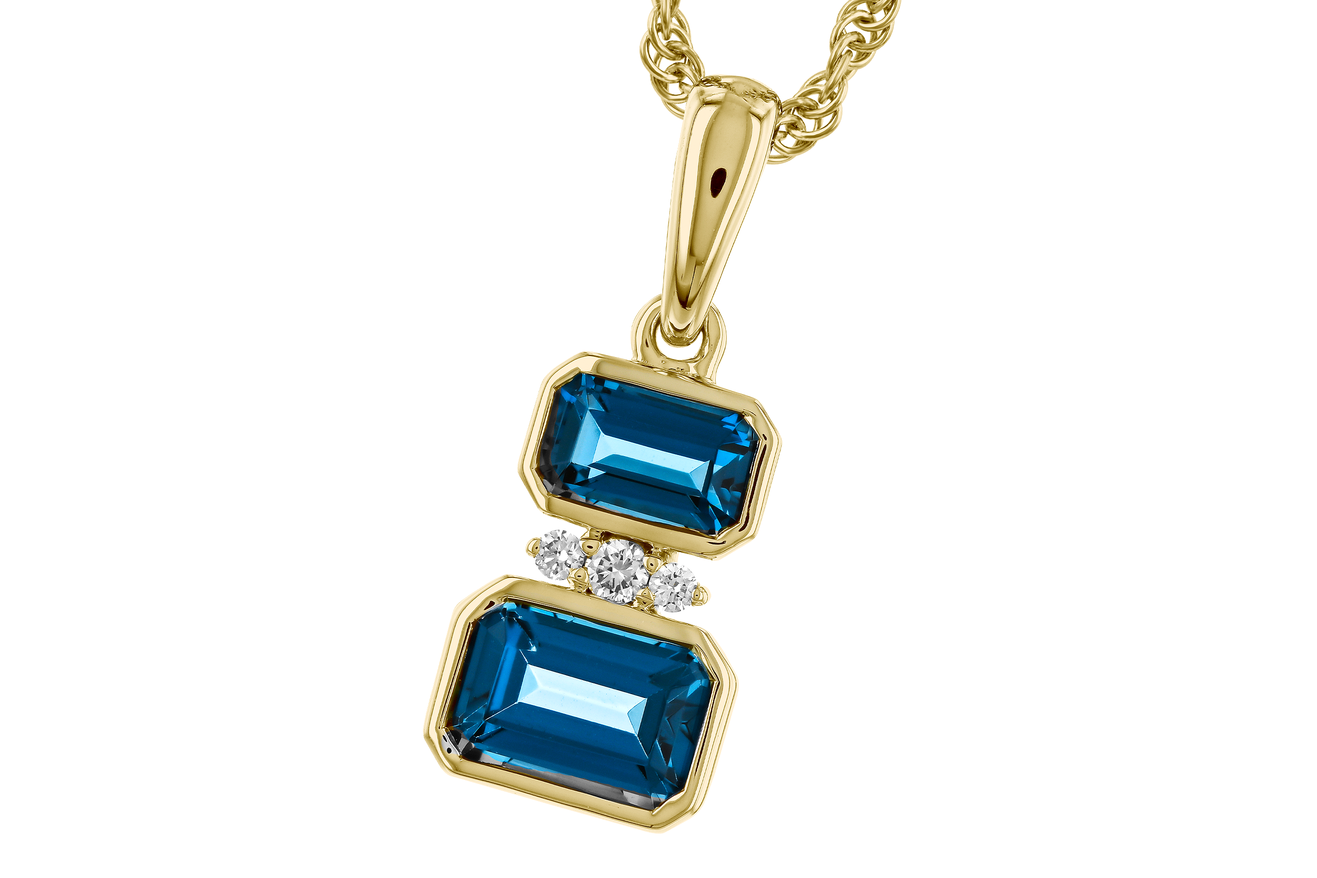 C274-65789: NECK .95 TW LONDON BLUE TOPAZ .98 TGW