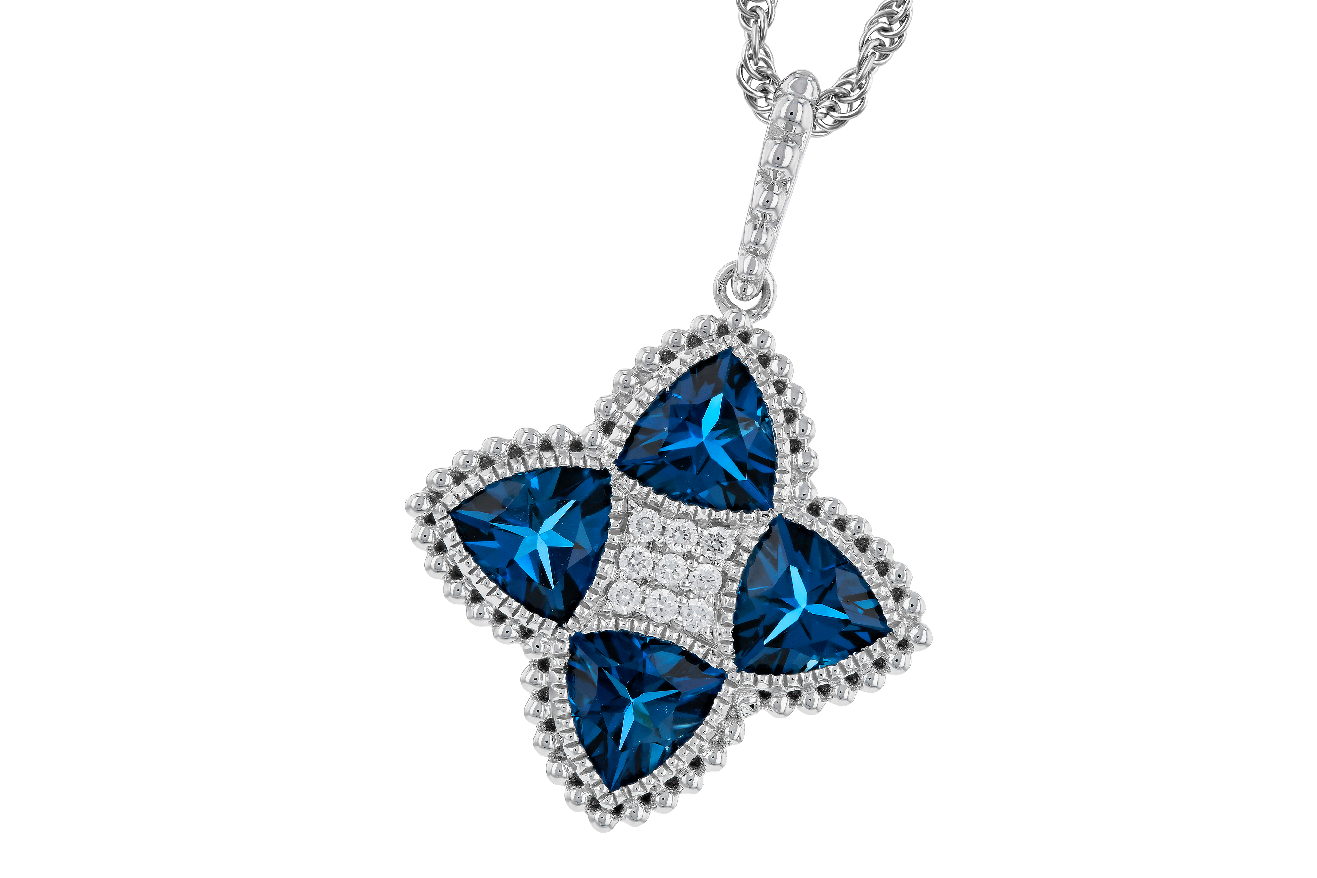 C274-68471: NECKLACE 2.79 LONDON BLUE TOPAZ 2.85 TGW