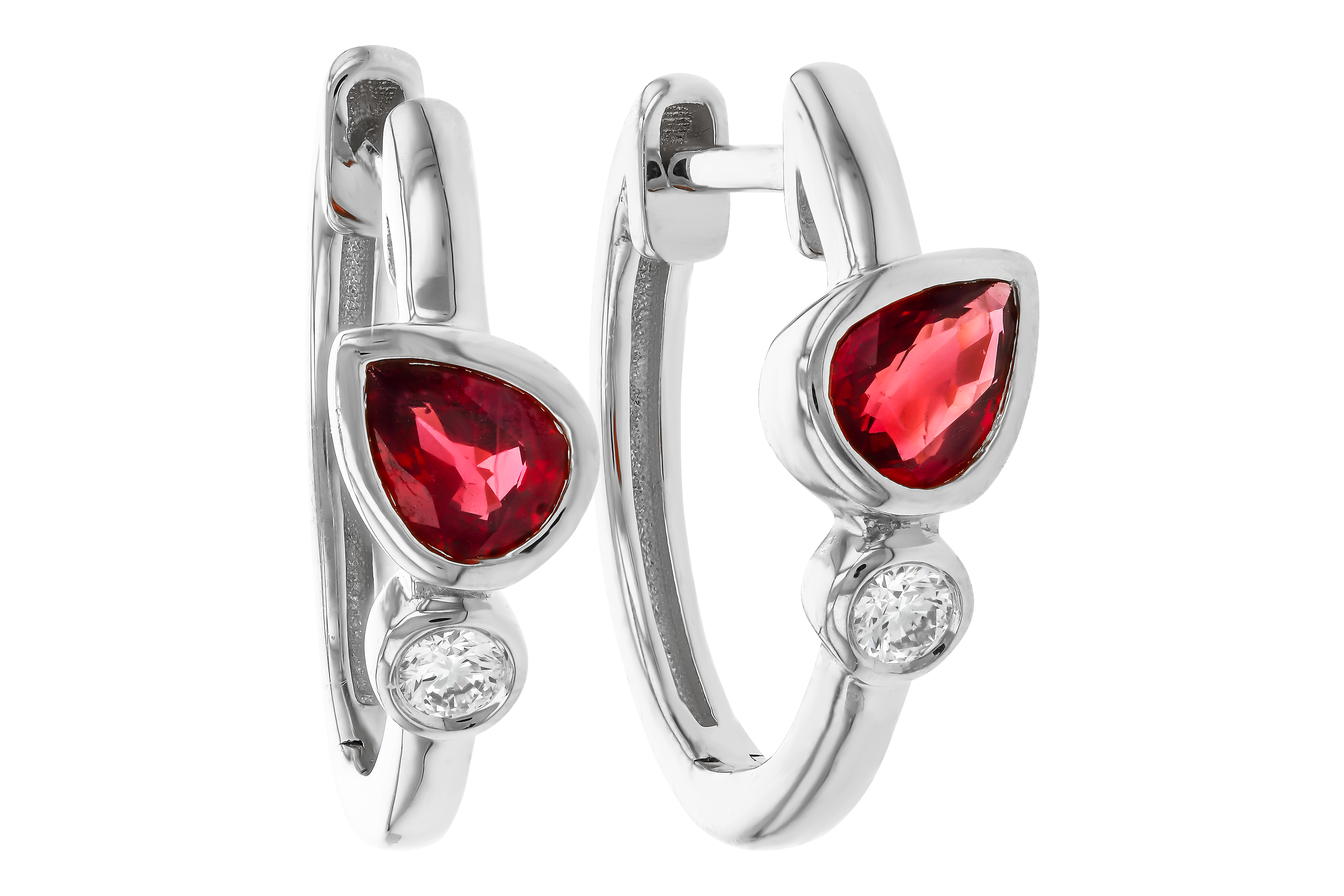 C274-68544: EARRINGS .48 RUBY .54 TGW