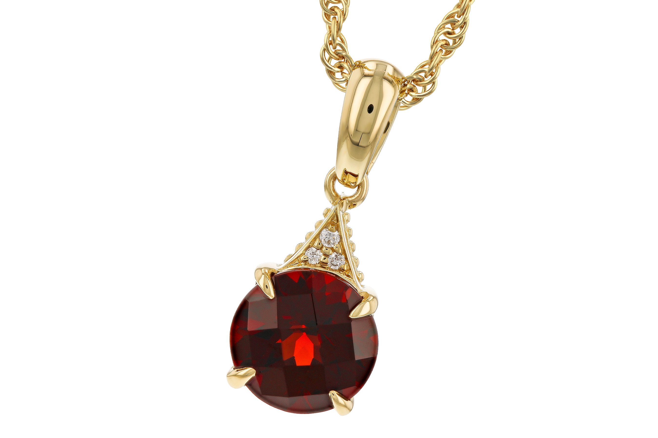 C274-70298: NECK 1.46 GARNET 1.47 TGW (7MM RD)