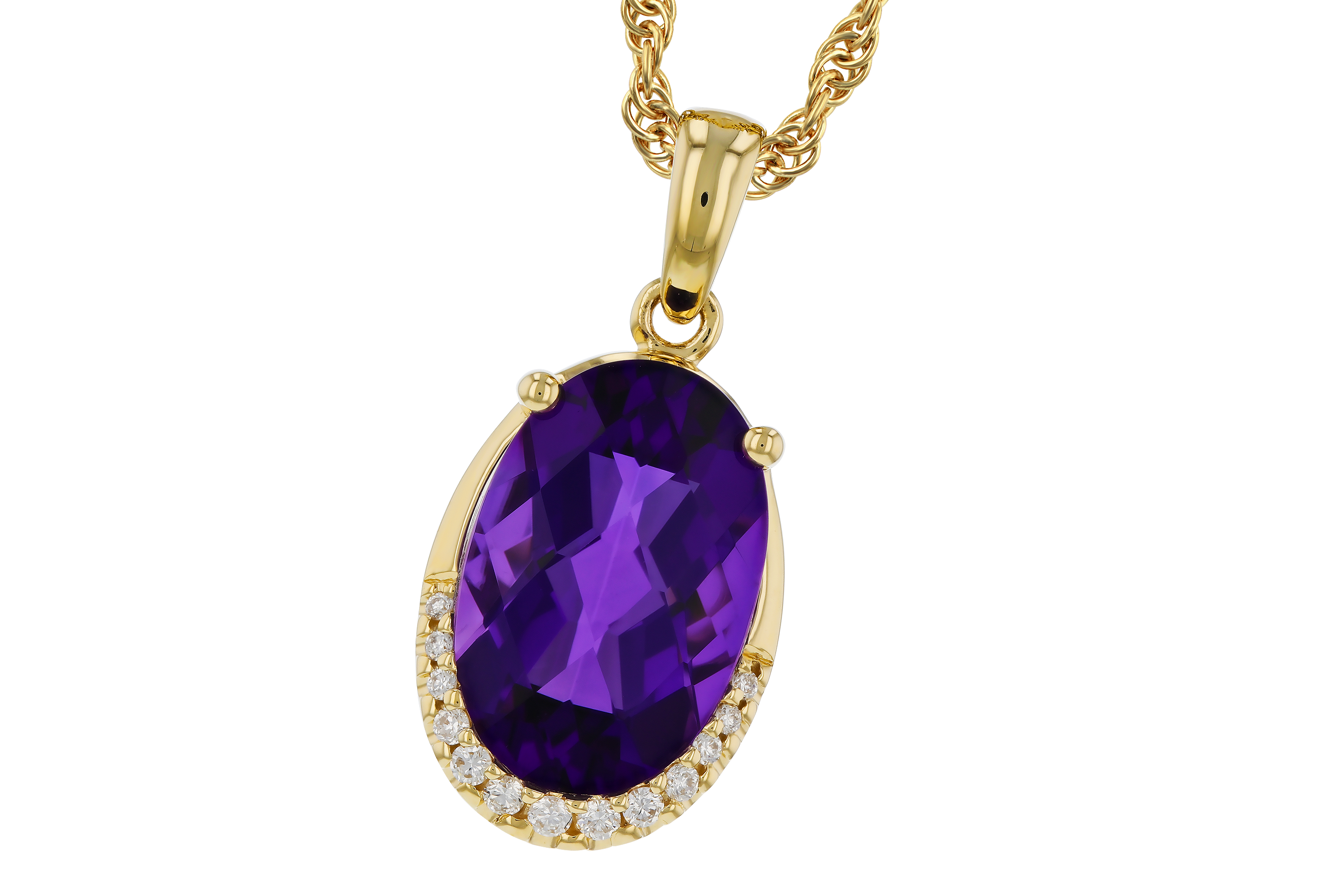 C274-72098: NECKLACE 2.70 AMETHYST 2.76 TGW (12x8MM OV)