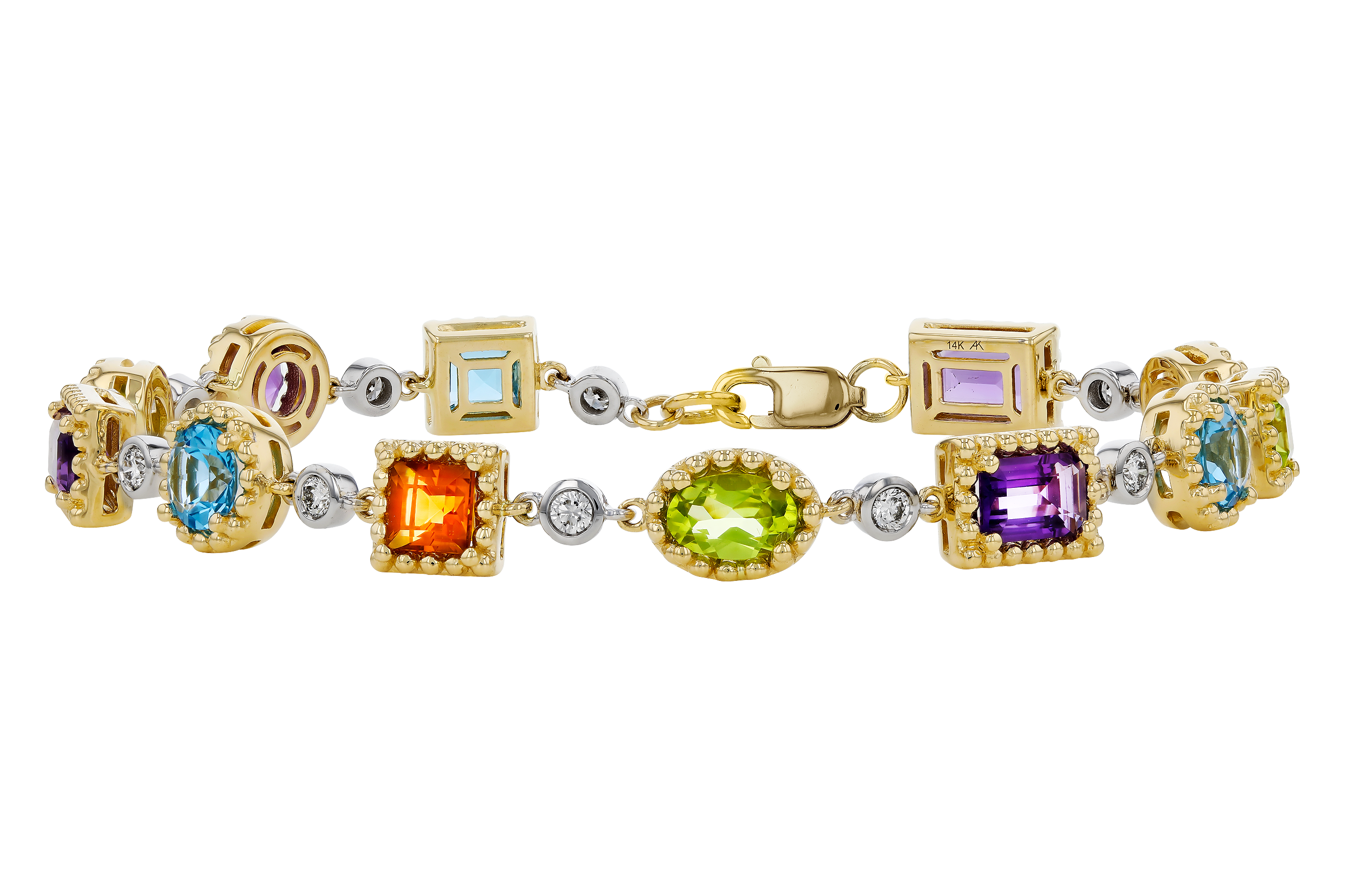 C274-72135: BRACELET 4.63 SEMI-PREC (AMY,BT,CIT,PER) 5.05 TGW