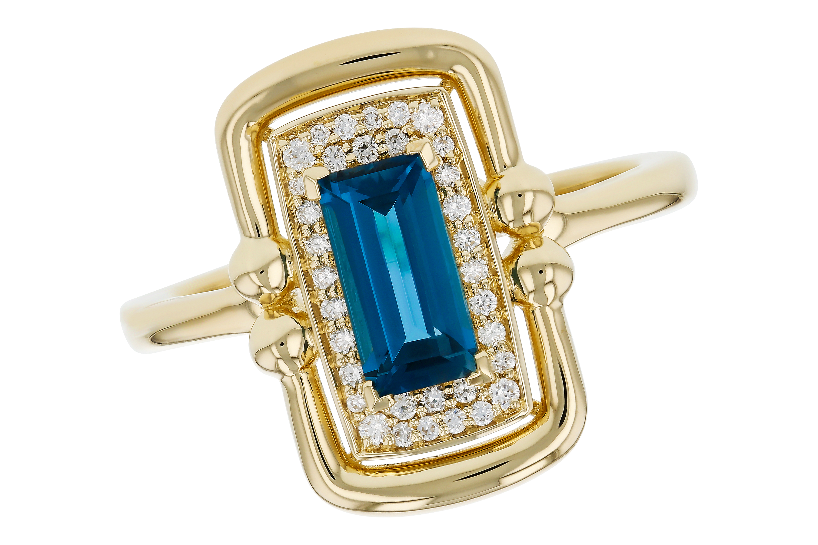 C275-54862: LDS RG .84 LONDON BLUE TOPAZ .96 TGW (8x4MM LBT)