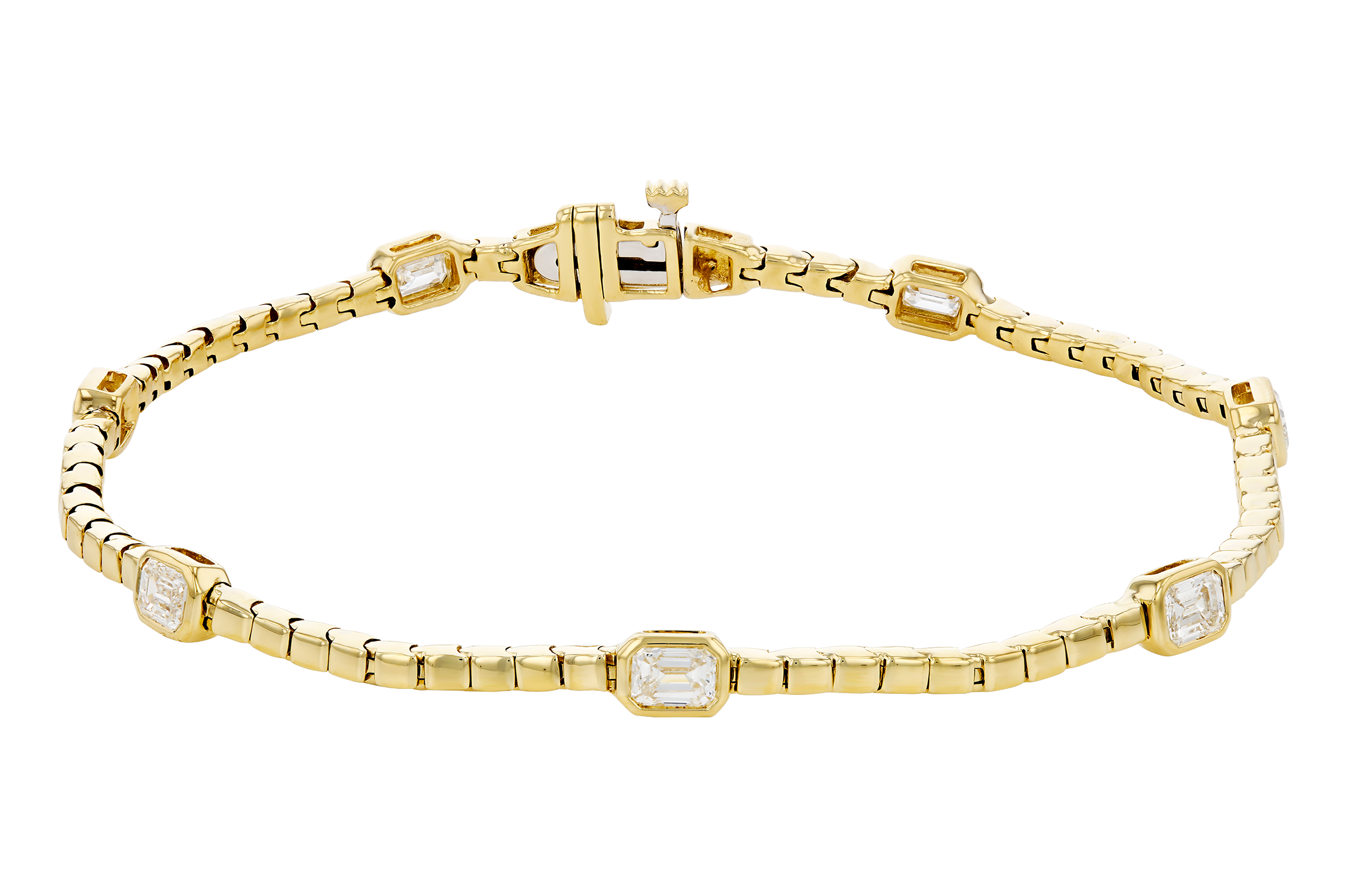 C275-56698: BRACELET 1.32 TW EMERALD CUT DIA (7")