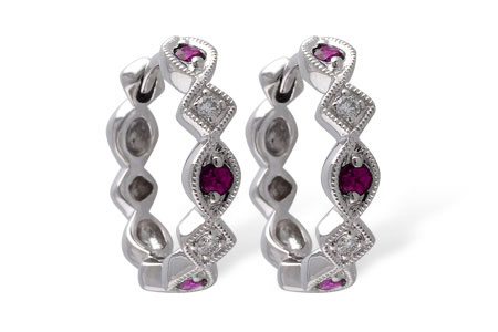 D001-00280: EARRINGS .20 RUBY .25 TGW