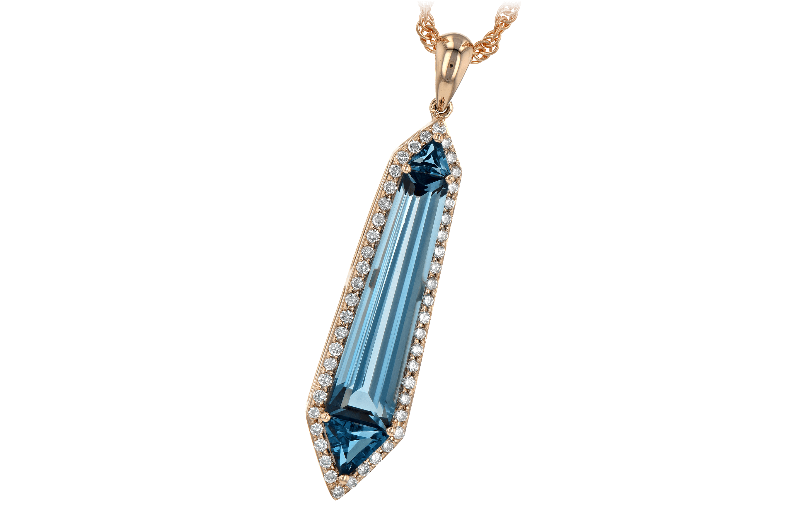 D190-09426: NECK 3.47 LONDON BLUE TOPAZ 3.70 TGW