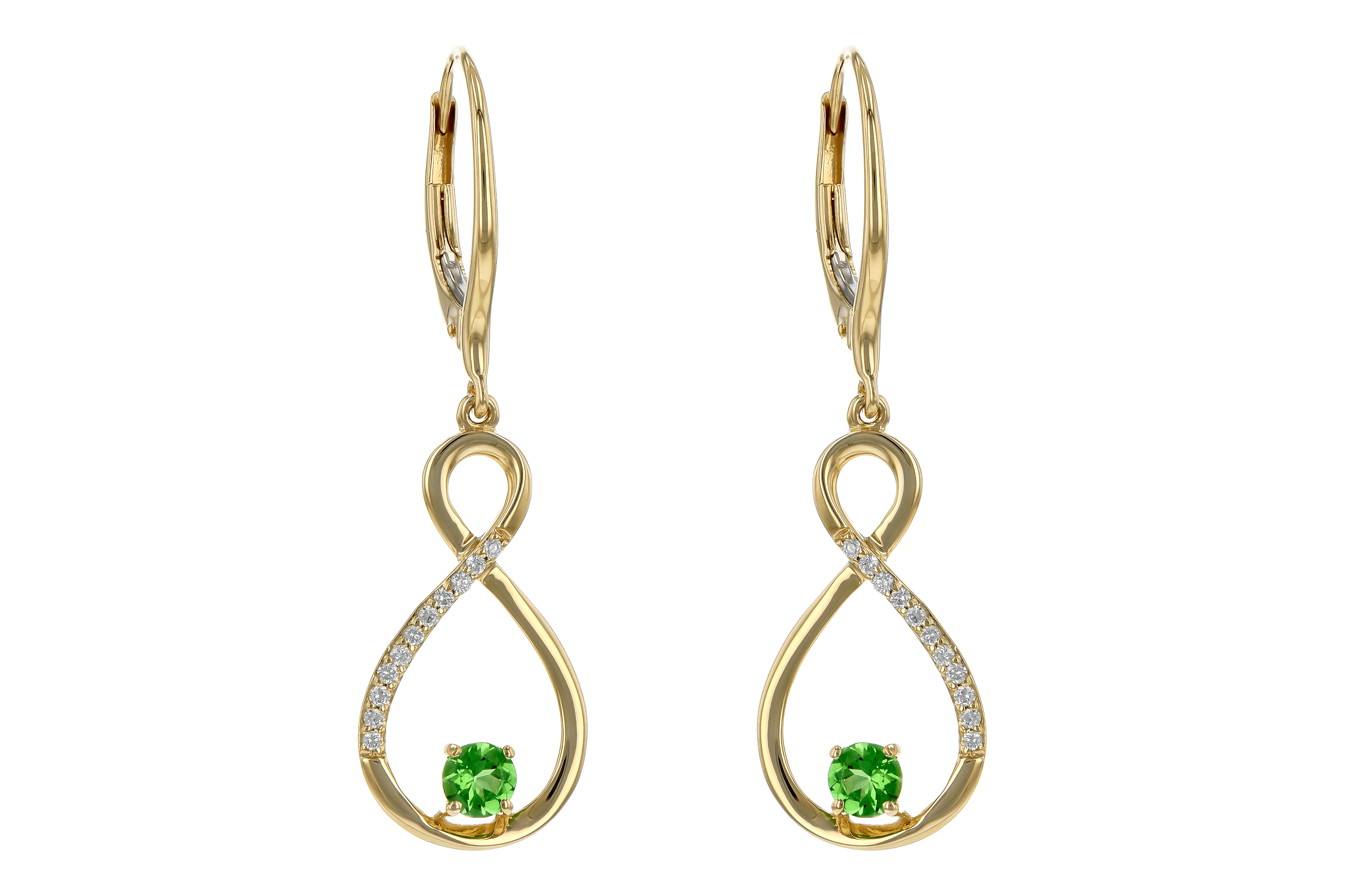 D272-82098: EARR .32 GREEN GARNET .40 TGW