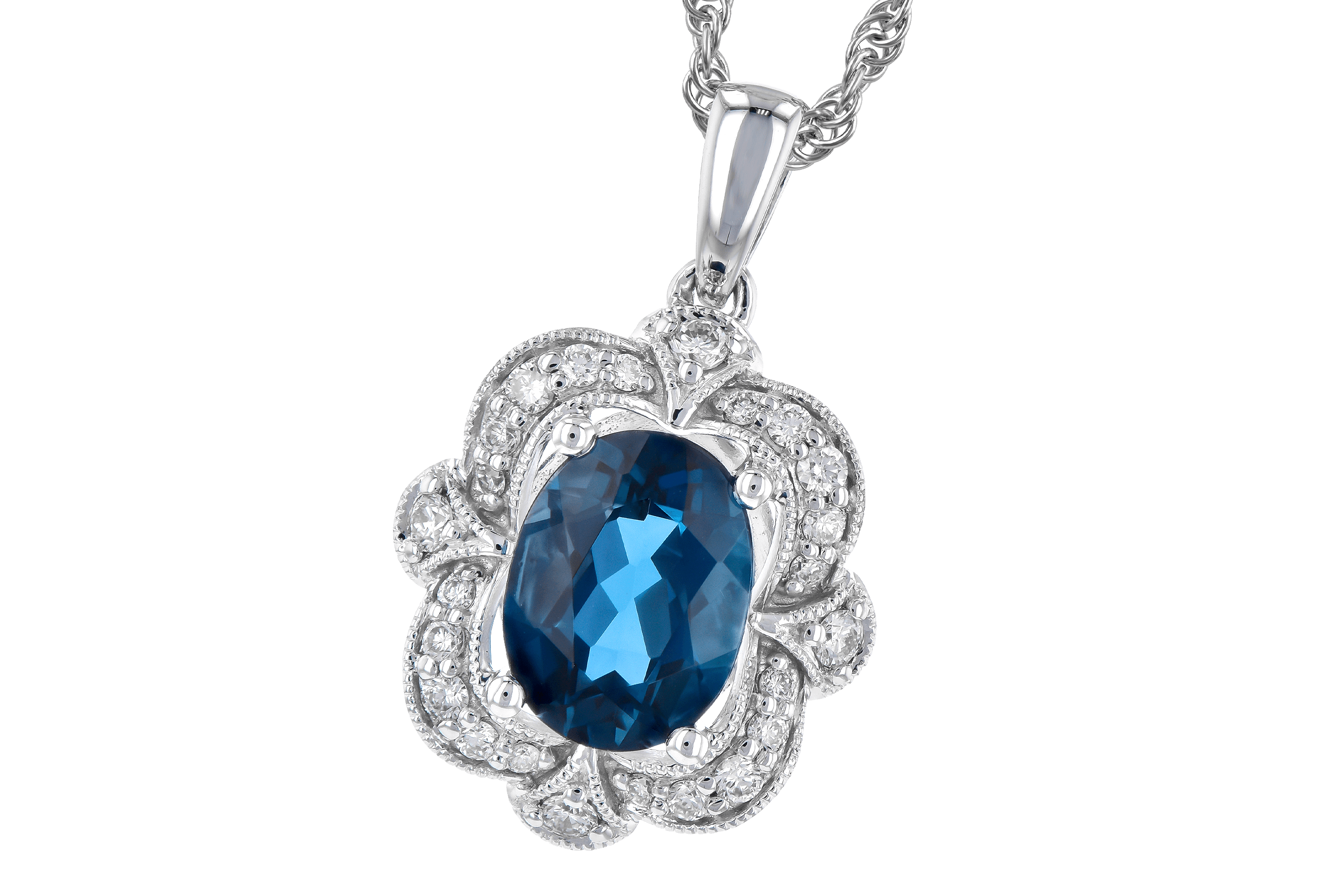 D272-88489: NECK 1.35 LONDON BLUE TOPAZ 1.50 TGW