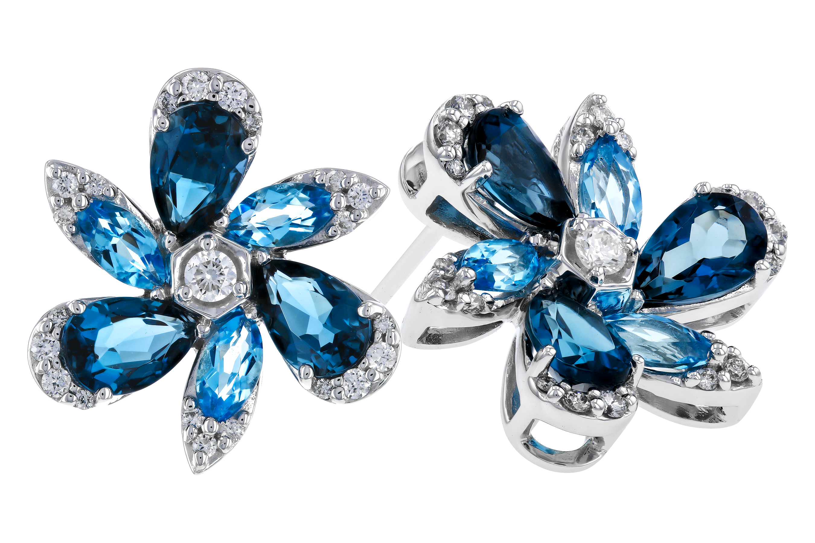 D274-67571: EARRINGS 3.37 BLUE TOPAZ 3.64 TGW