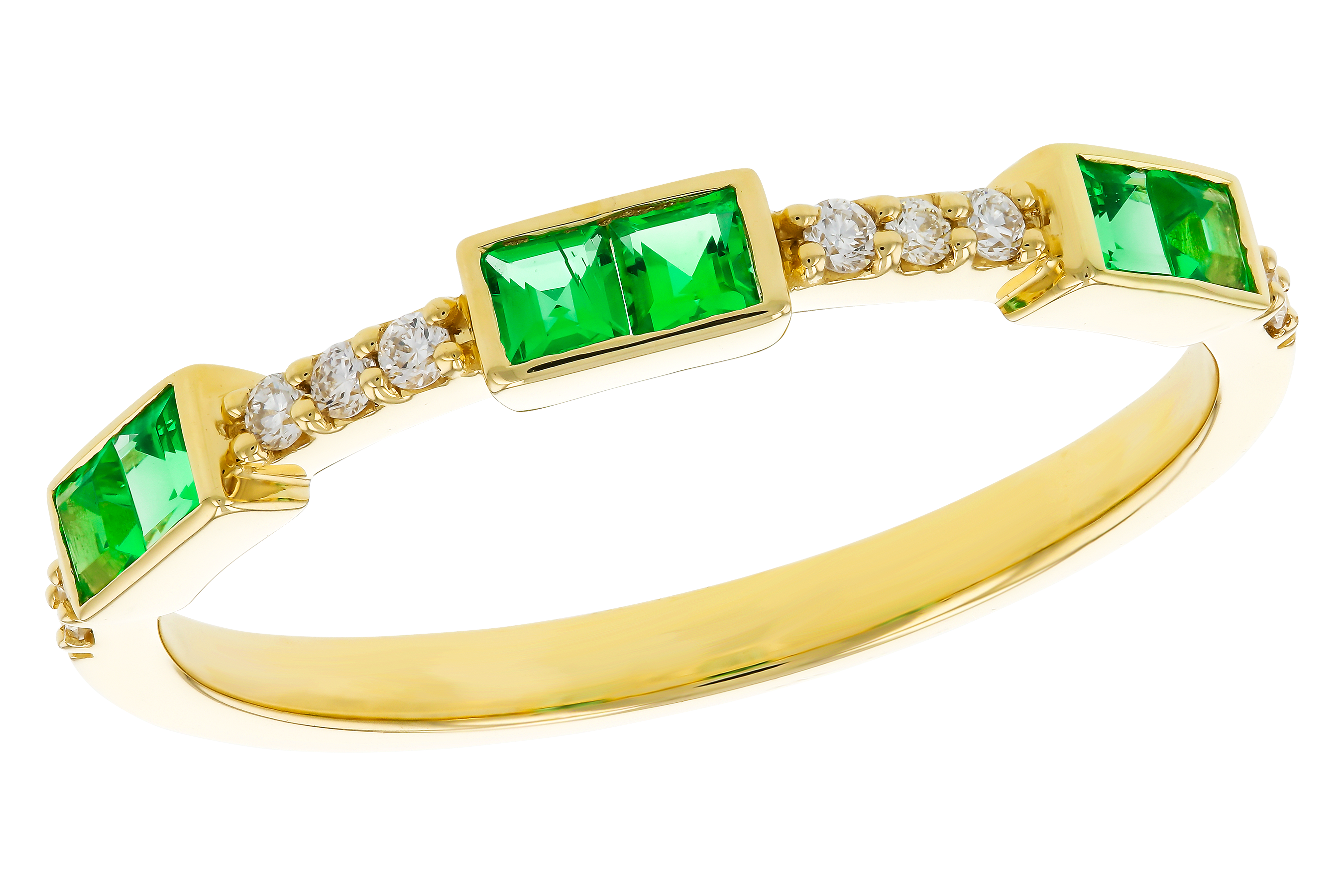 D274-68526: LDS WED RG .23 TW EMERALD .30 TGW
