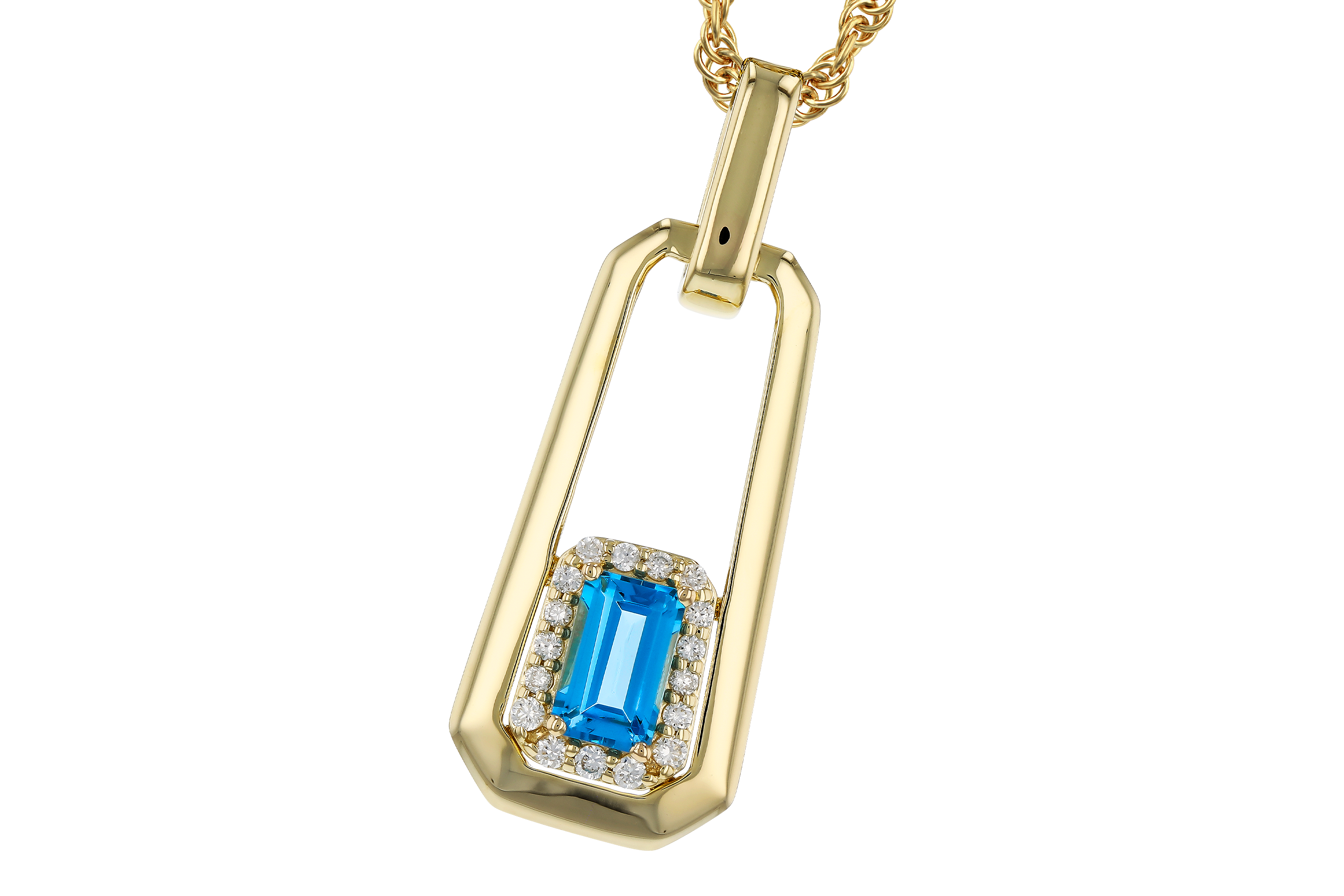D274-72153: NECKLACE .33 BLUE TOPAZ .40 TGW (5x3MM BT)