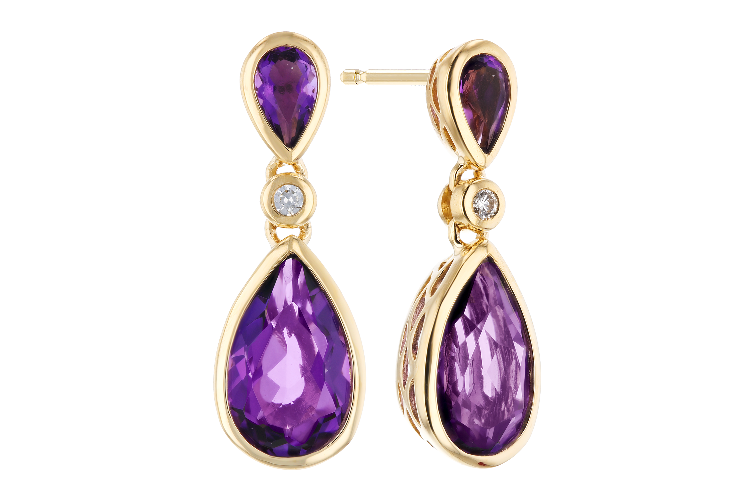 D275-57553: EARRINGS 2.80 TW AMETHYST 2.84 TGW