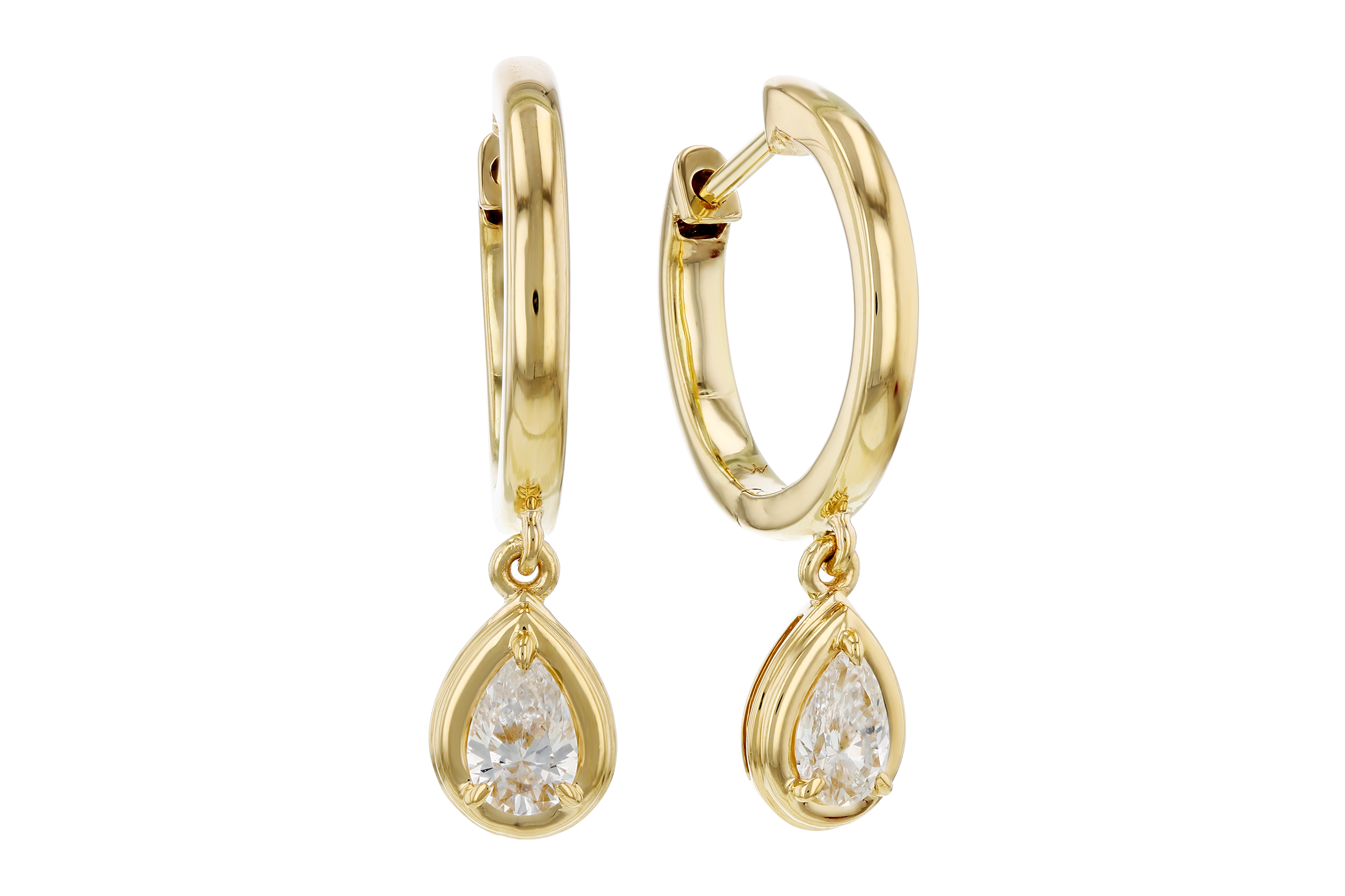 D275-57562: EARRINGS .42 TW PEAR SHAPE DIAS