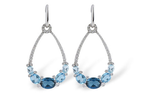 E188-30316: EARR 3.75 BLUE TOPAZ 4.17 TGW