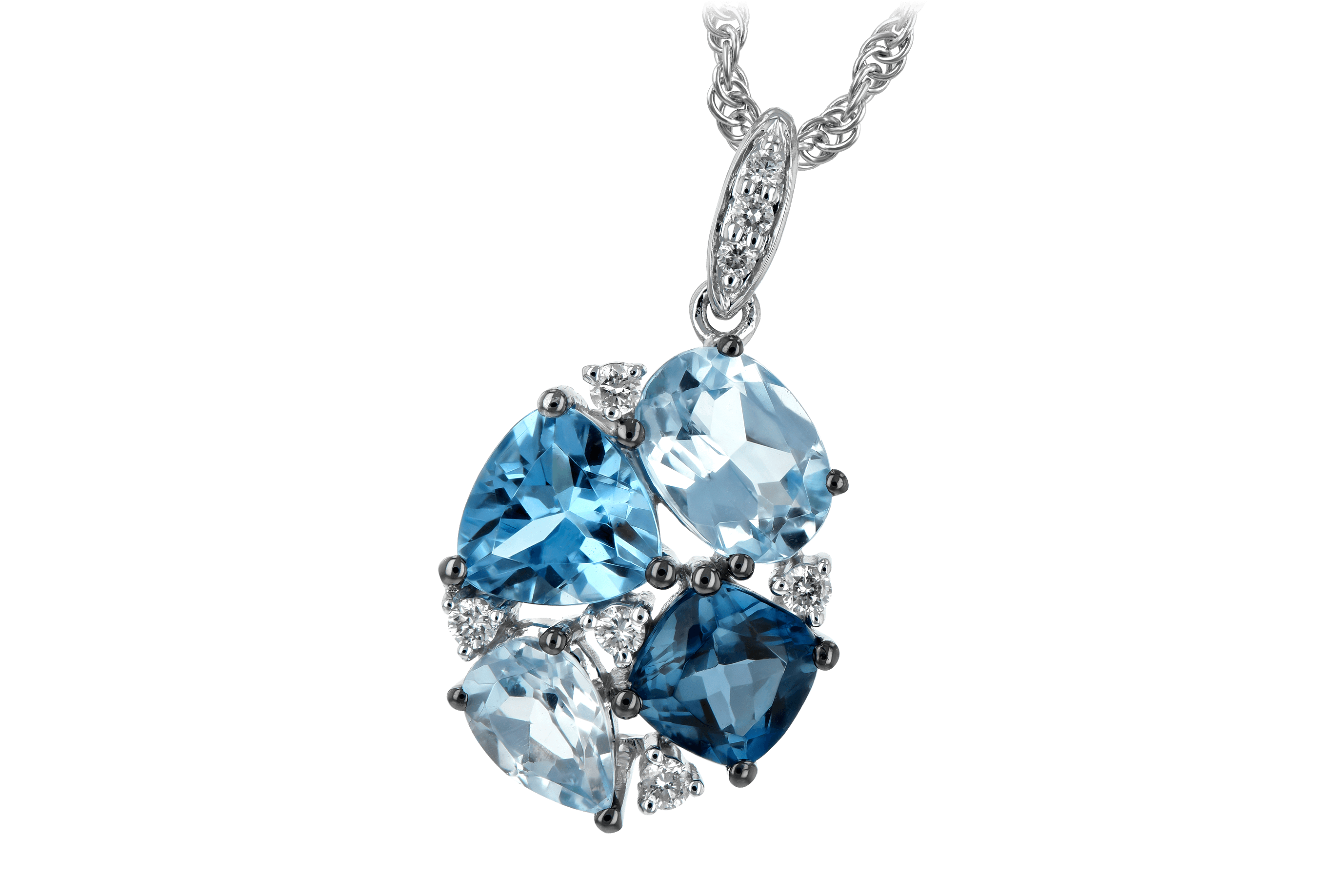 E189-19371: NECK 2.60 BLUE TOPAZ 2.70 TGW