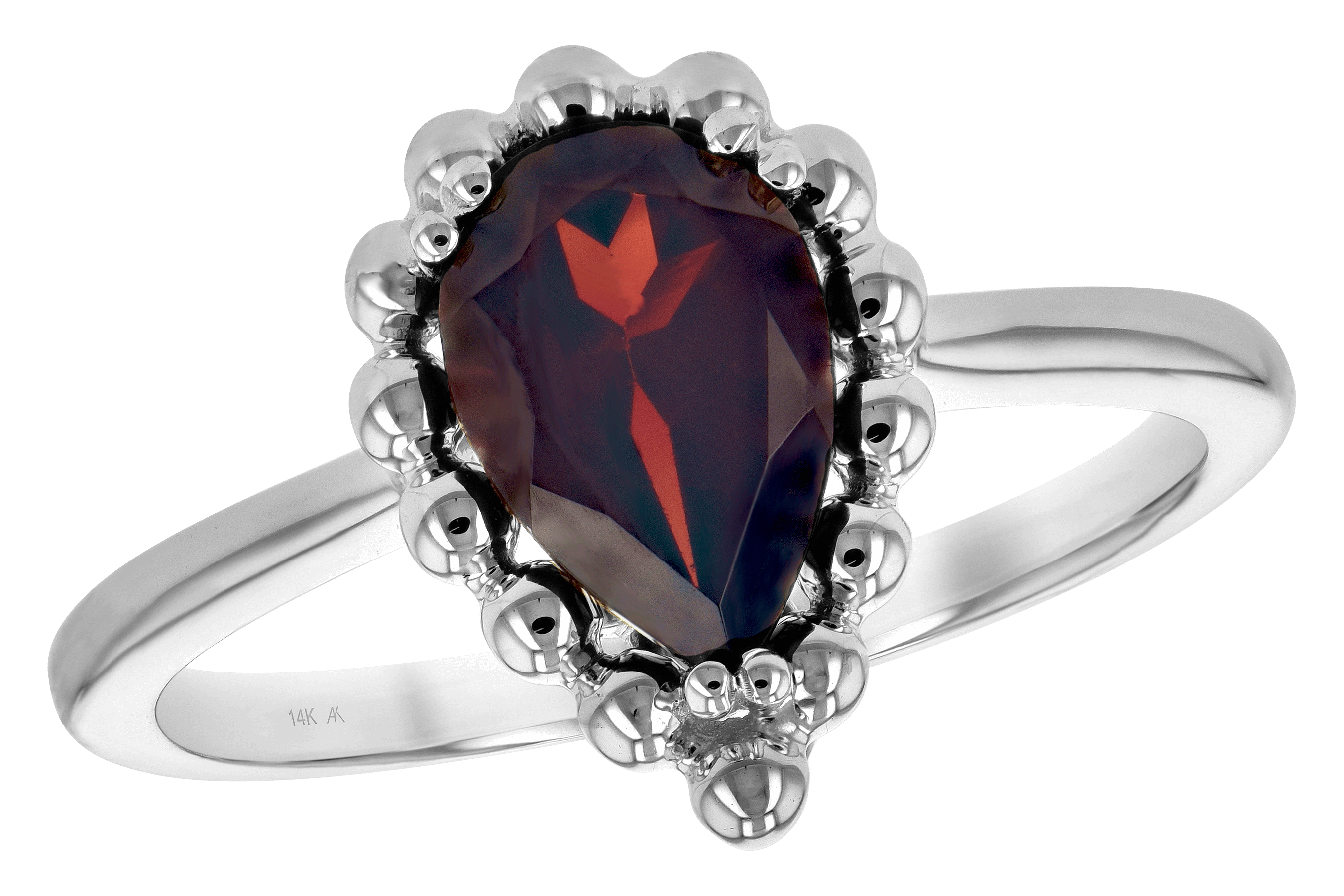 E189-22171: LDS GARNET RING 1.38 CT