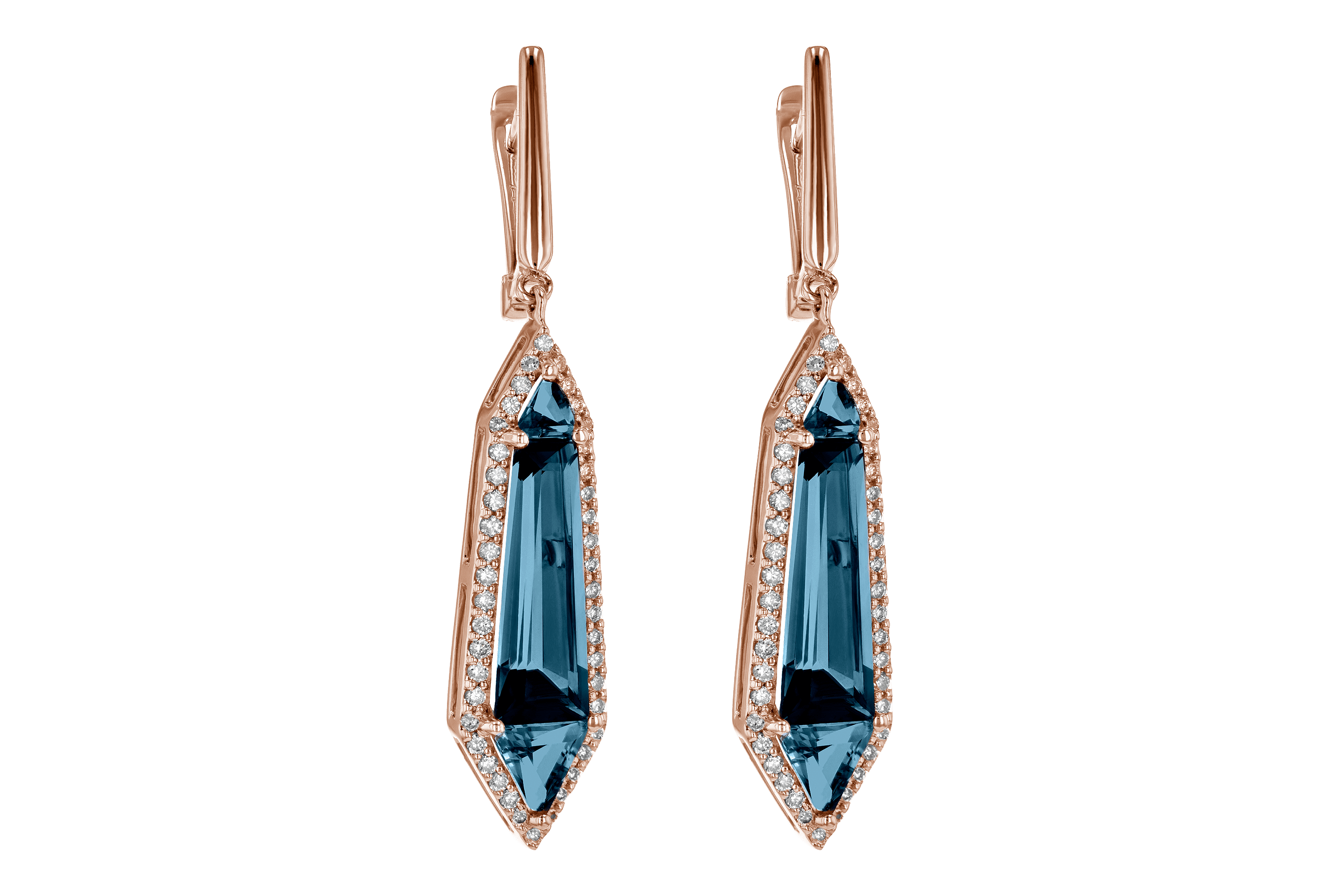 E190-12107: EARR 5.25 LONDON BLUE TOPAZ 5.67 TGW