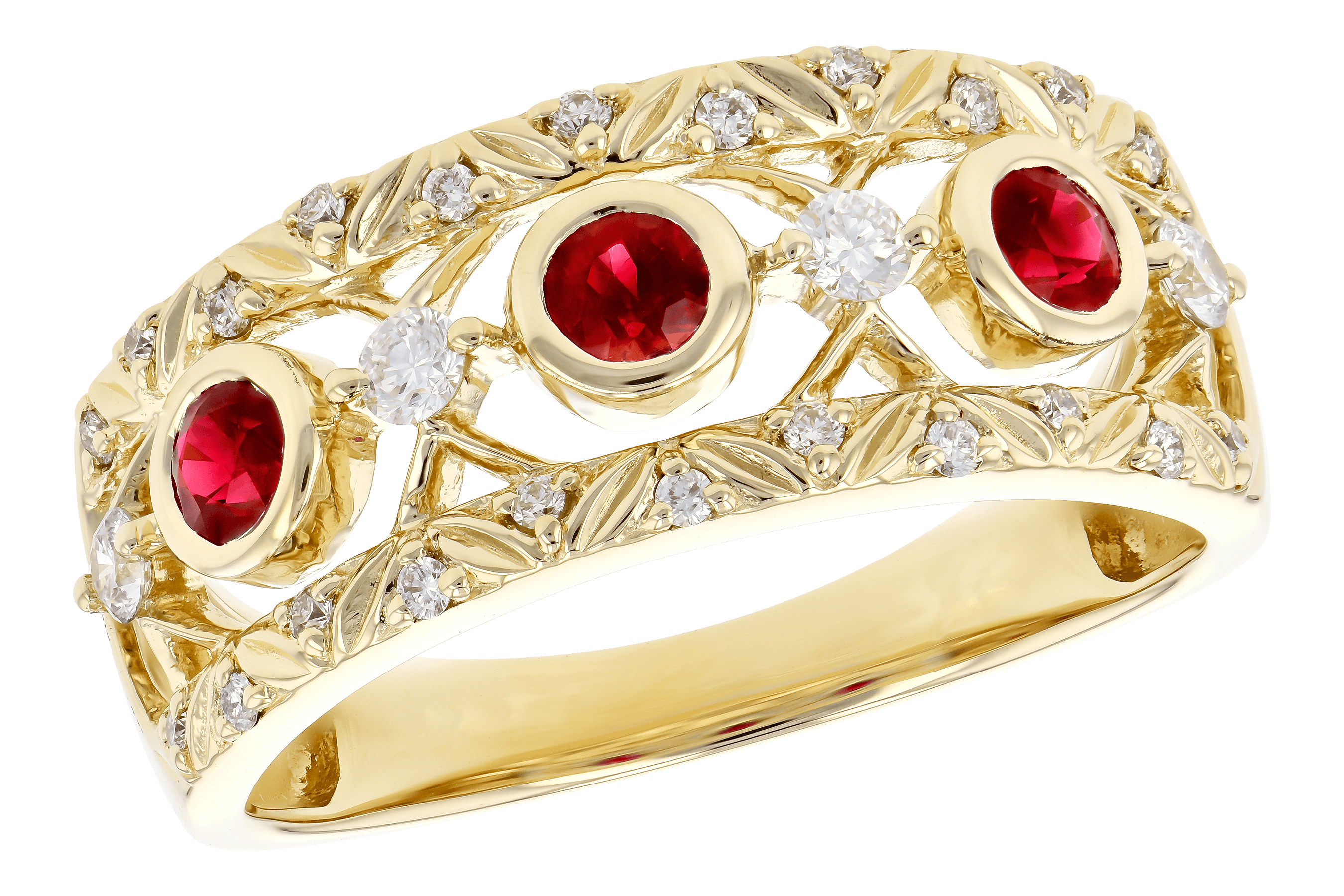 E272-88489: LDS WED RG .40 RUBY .63 TGW
