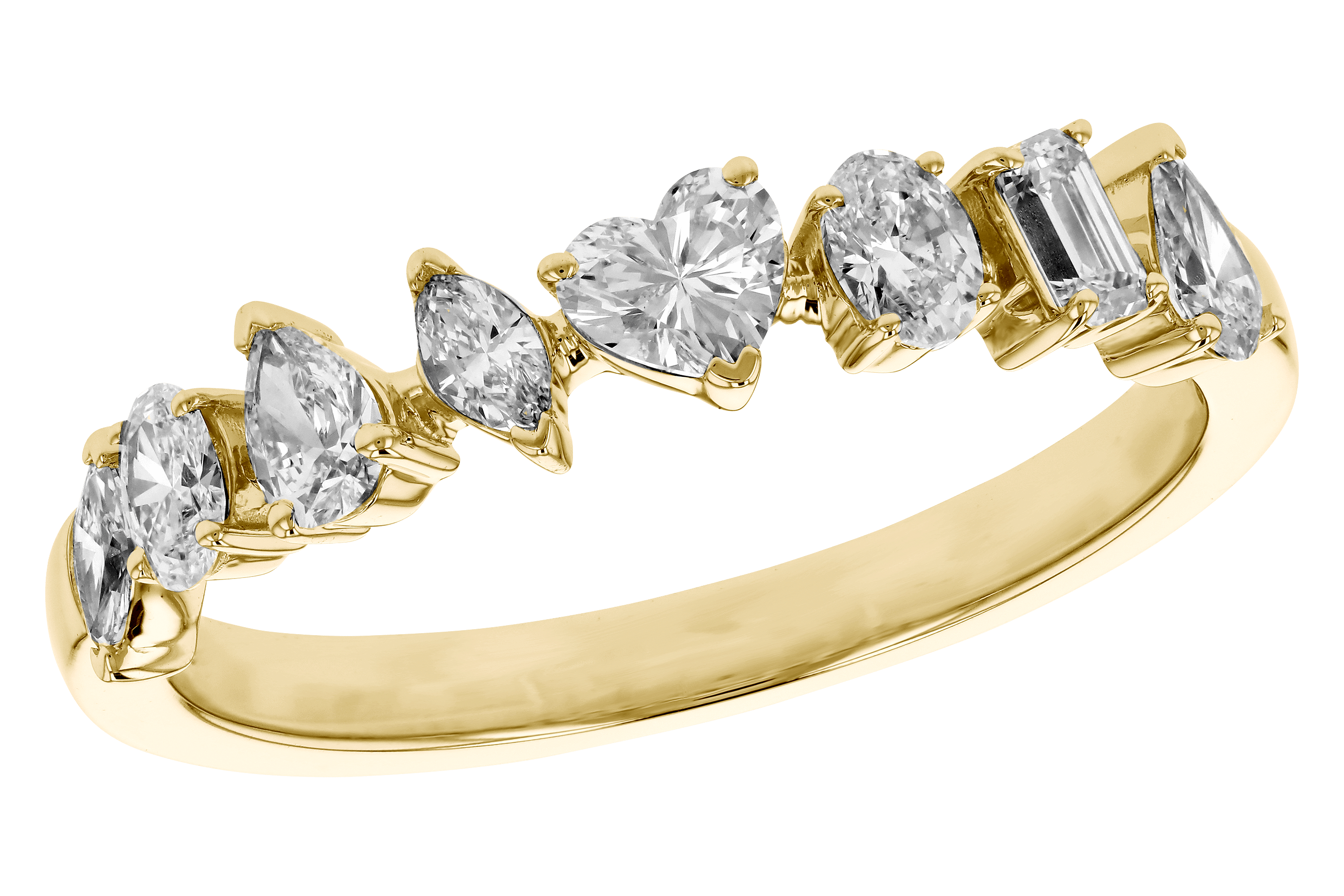 E273-77607: LDS DIA WED RG .69 TW FANCY CUT DIAS