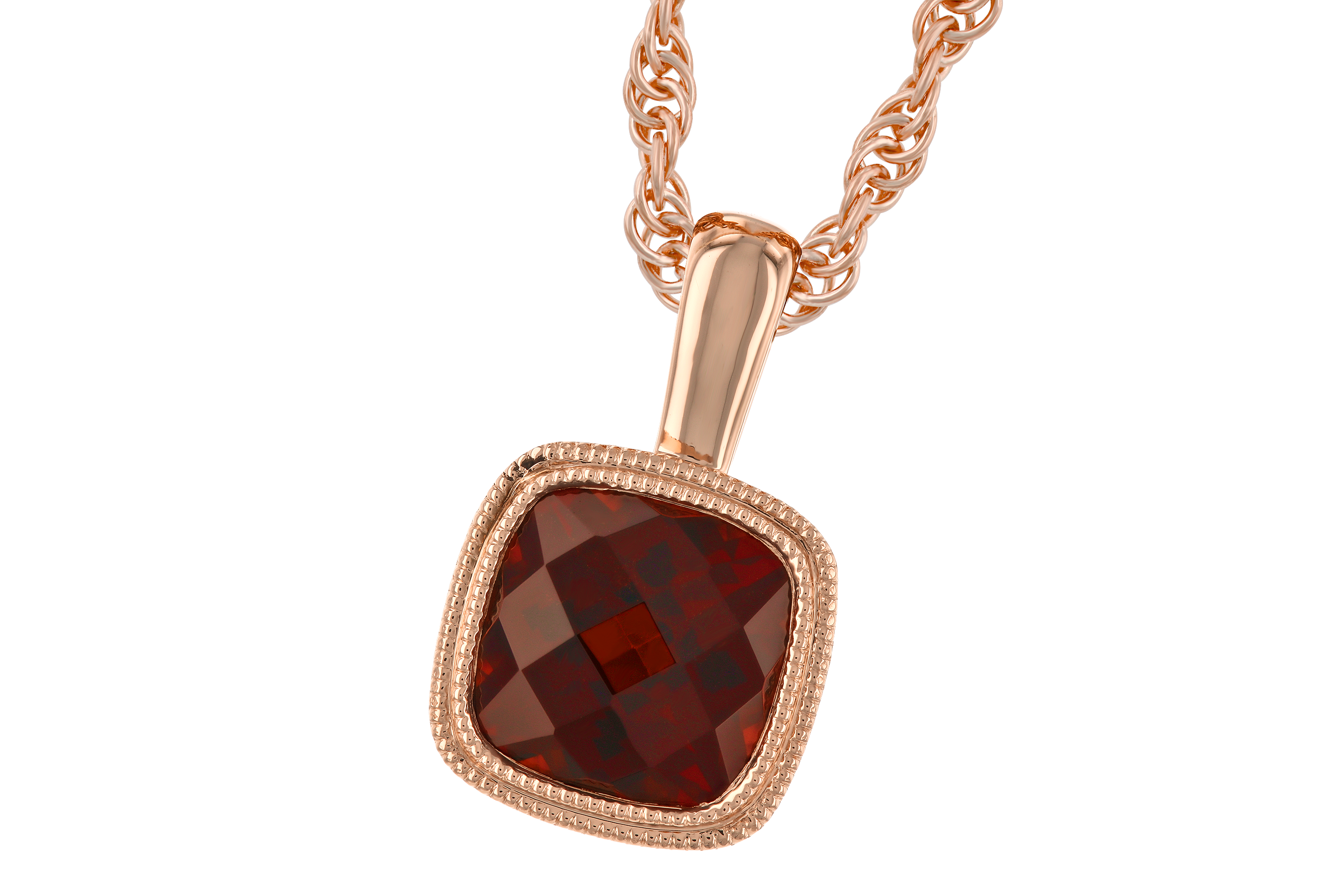 E273-78544: NECKLACE 1.22 CT GARNET