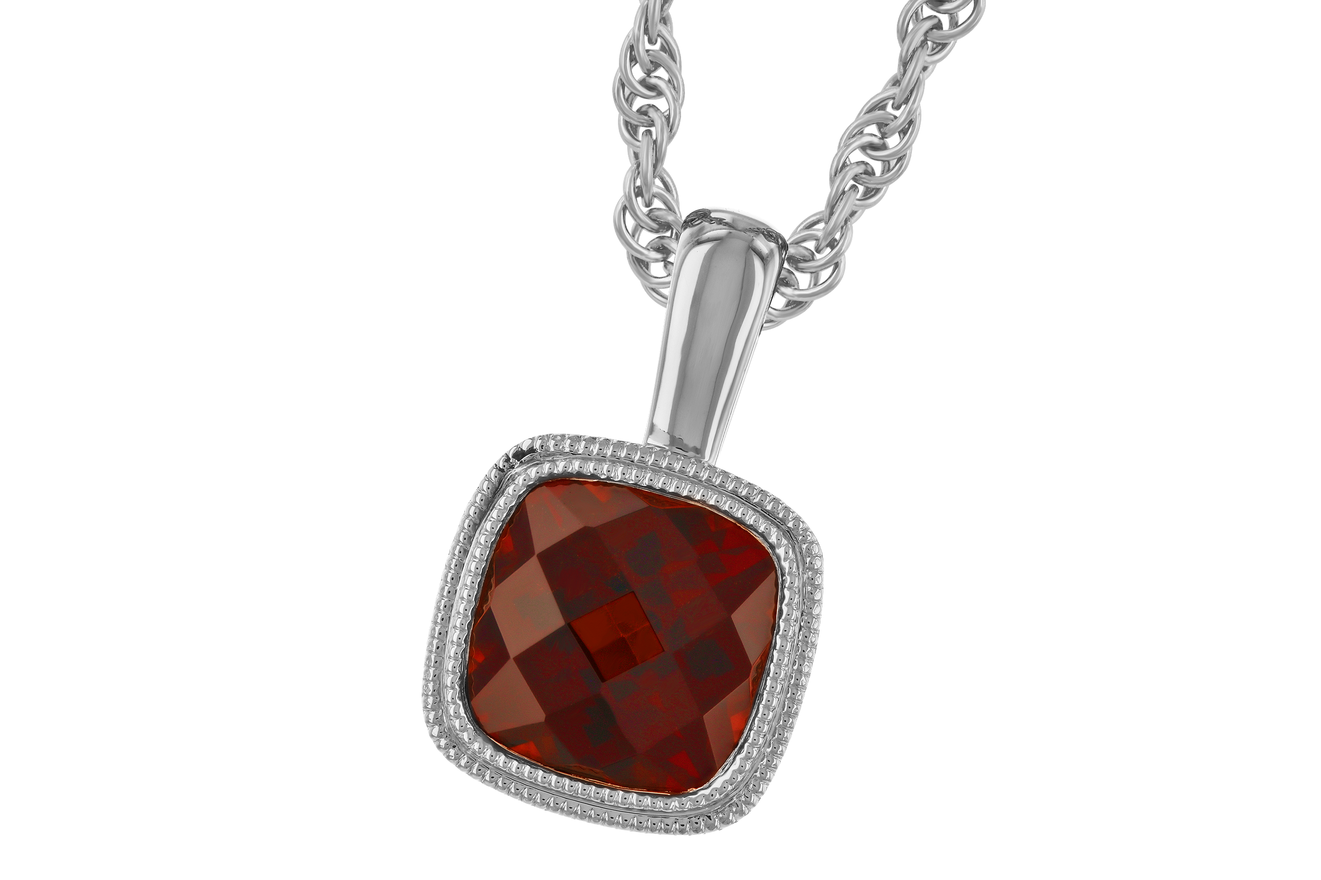 E273-78544: NECKLACE 1.22 CT GARNET