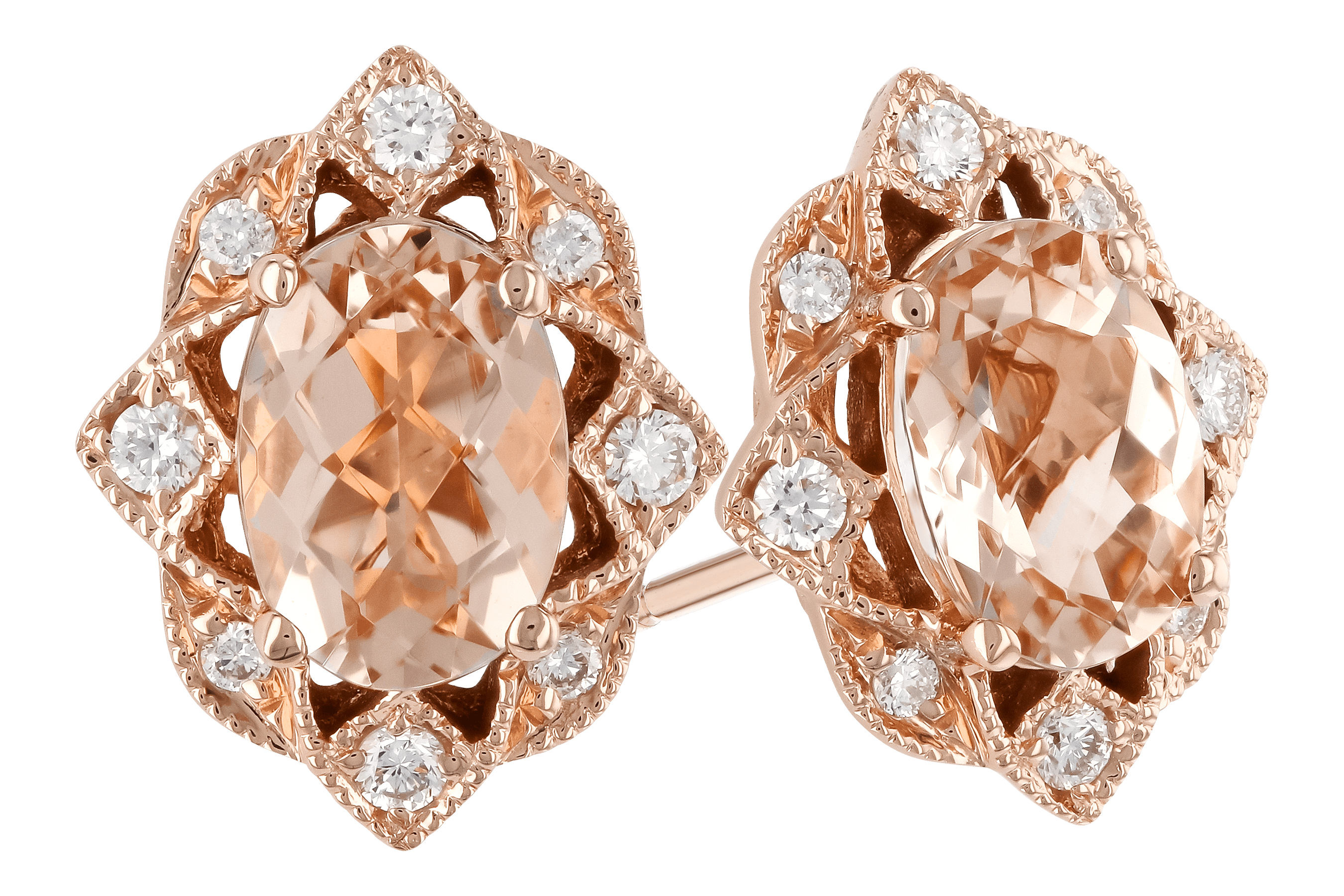 E273-79444: EARR .80 MORGANITE .89 TGW (6x4MM MORG)