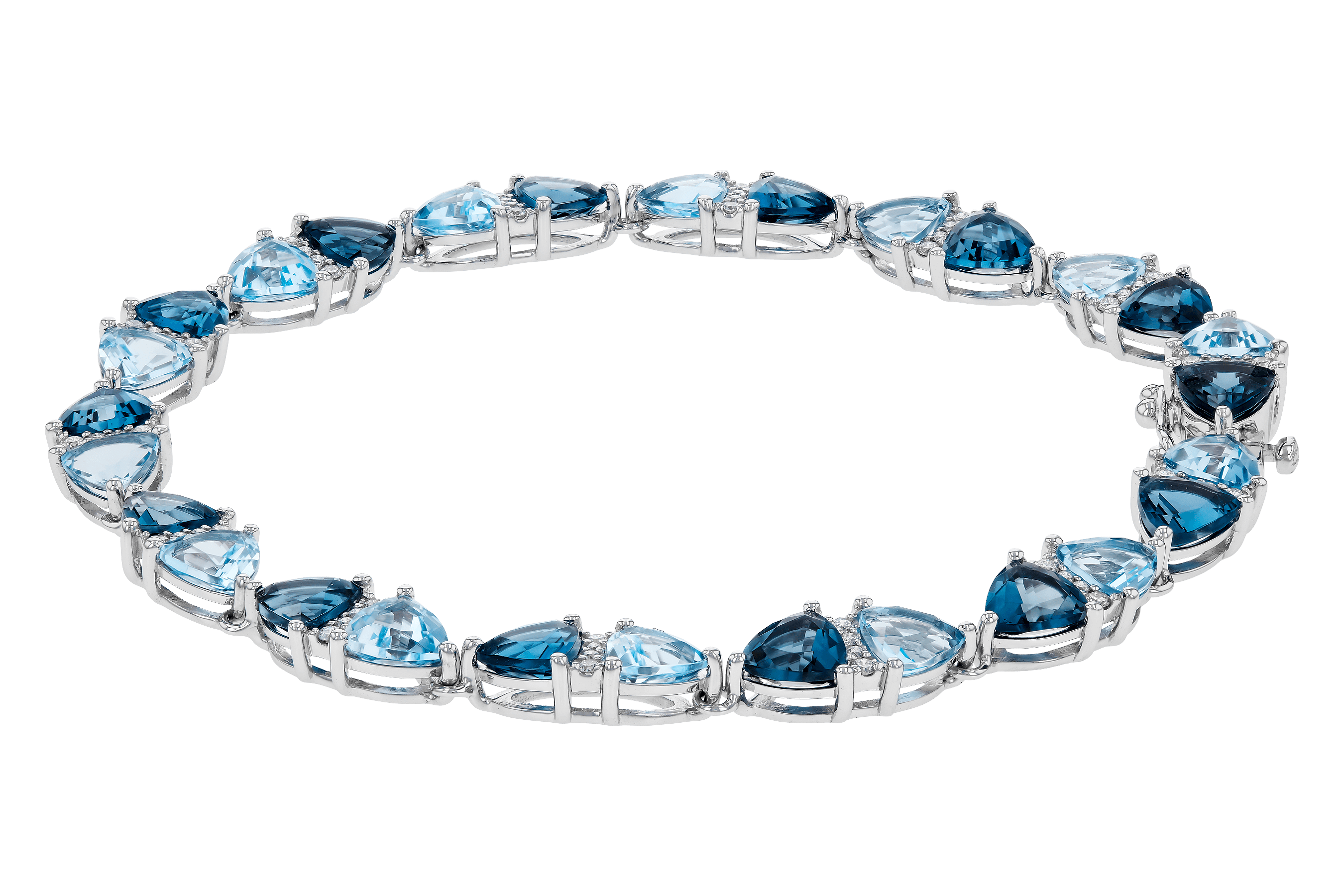 E274-65789: BRACELET 12.20 BLUE TOPAZ 12.50 TGW (7")