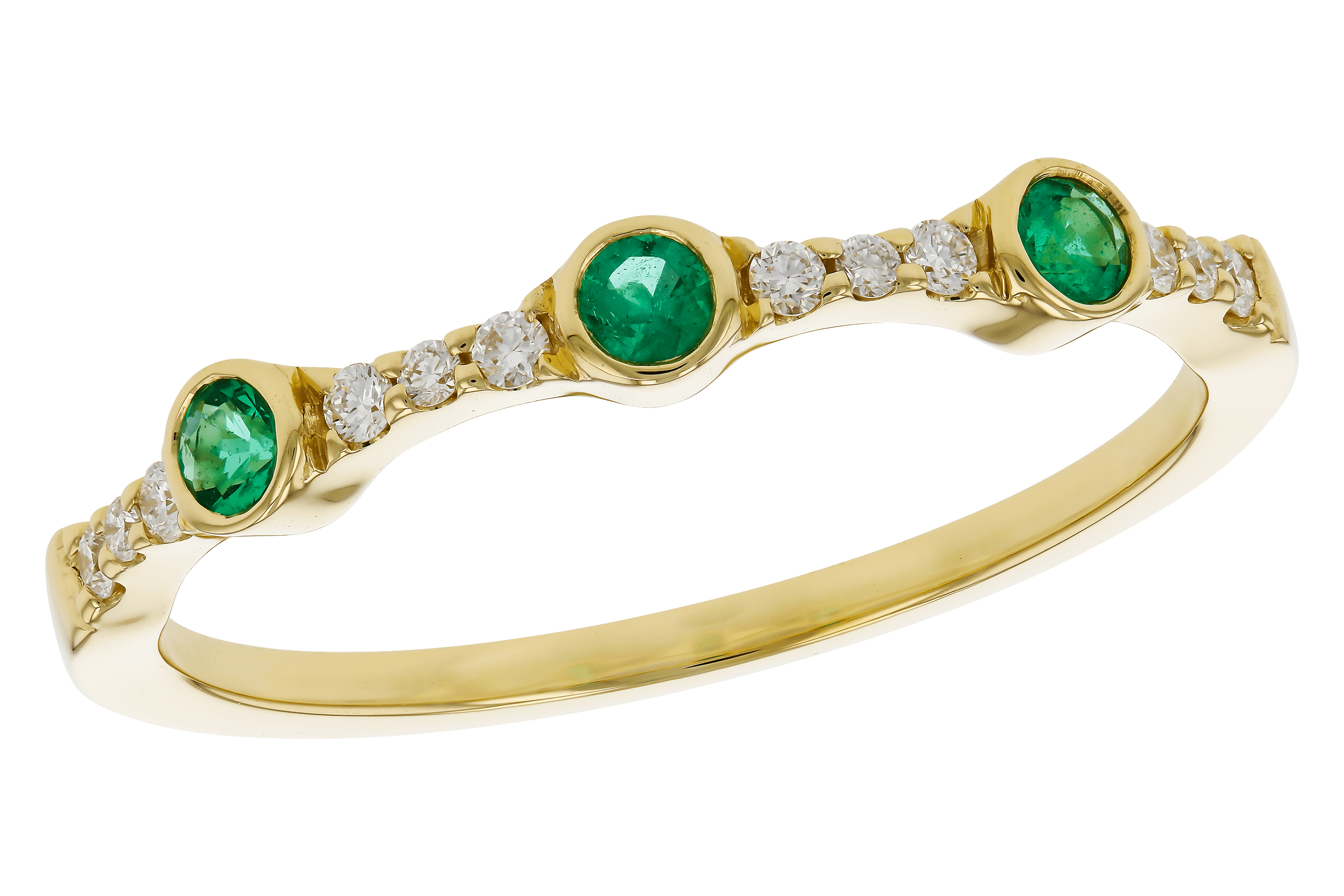 E274-66680: LDS WED RG .11 EMERALD .20 TGW