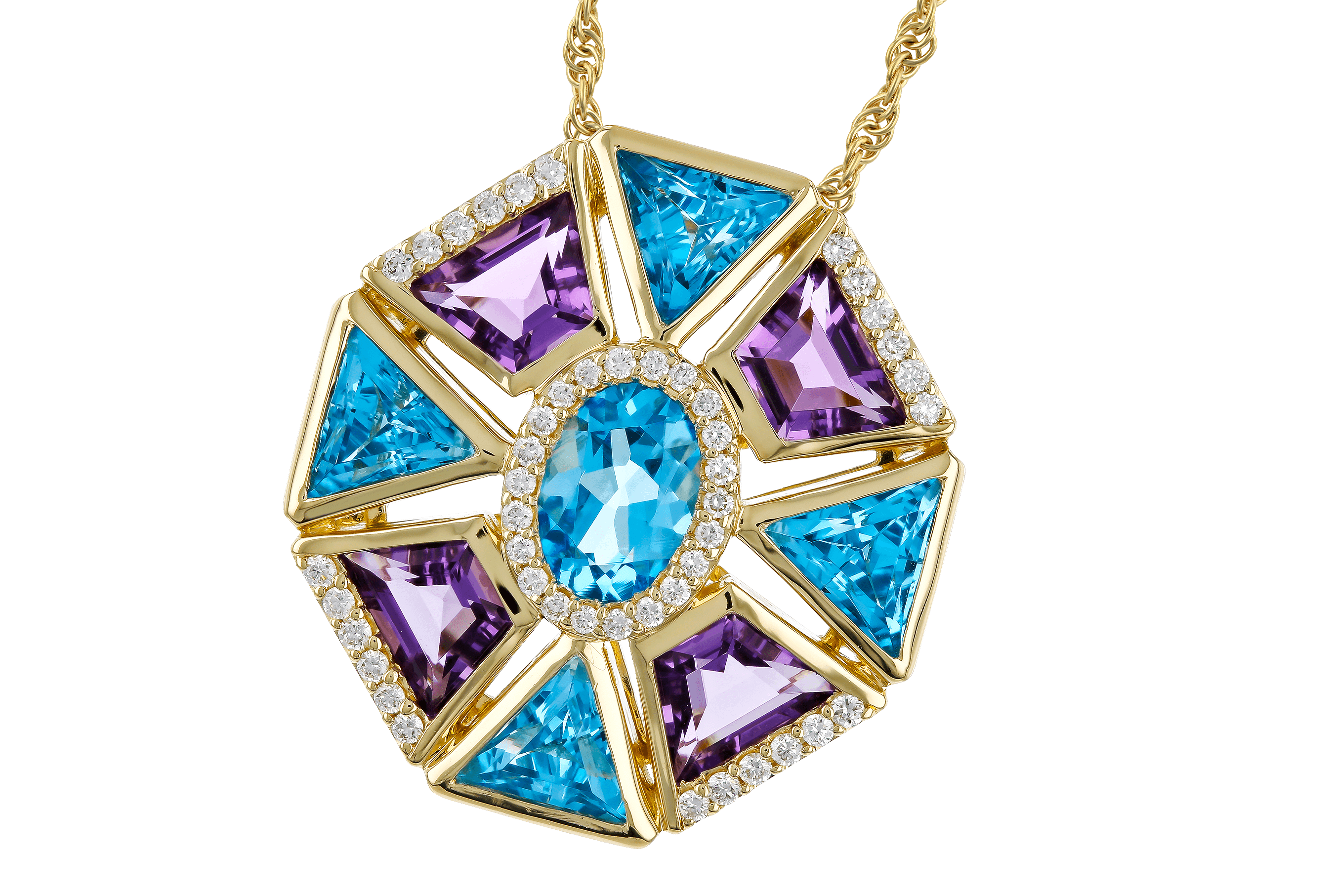 E274-67589: NECKLACE 4.47 SEMI-PREC (BT & AMY) 4.65 TGW