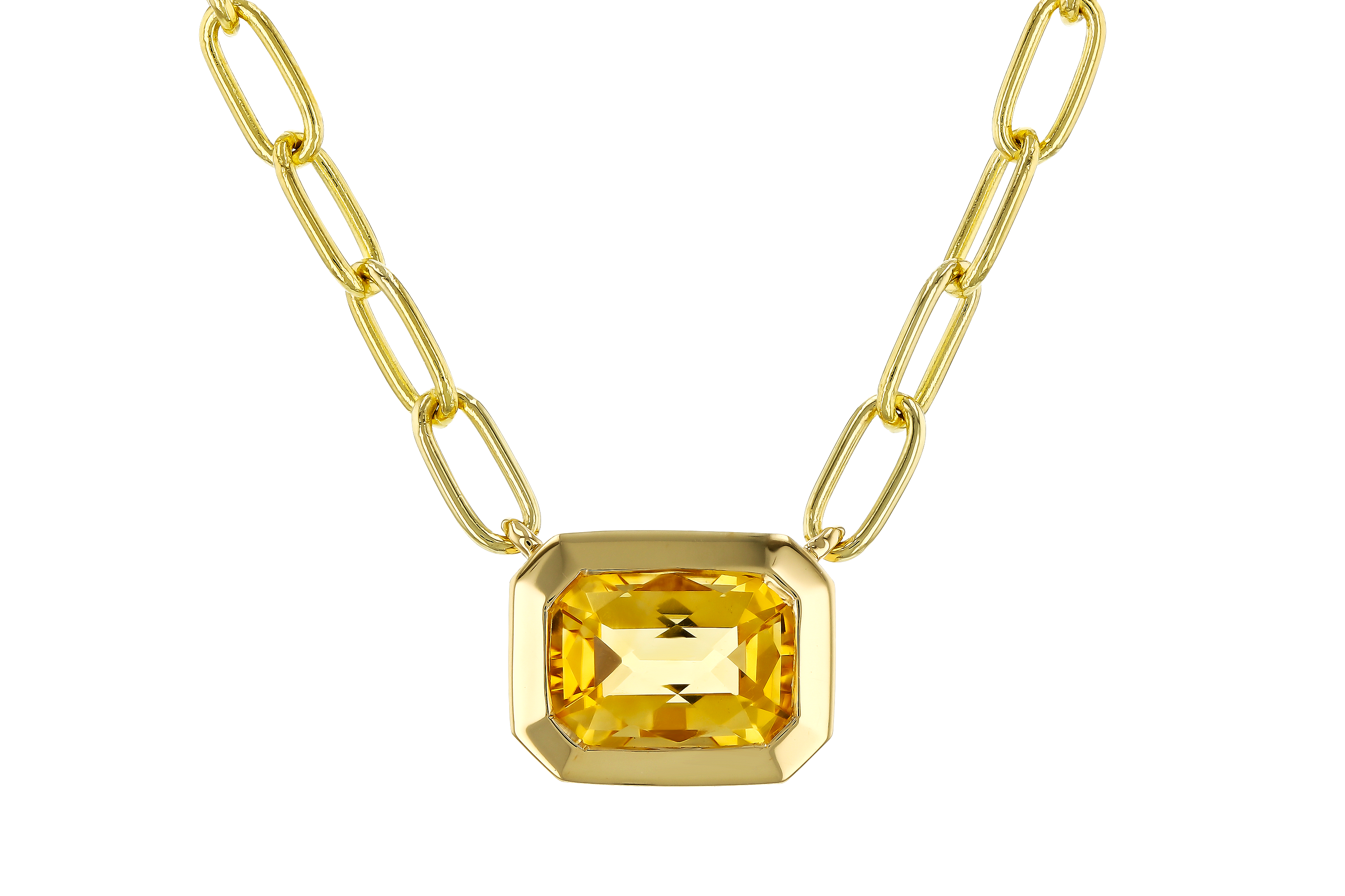 E274-69435: NECKLACE .86 CITRINE (18")