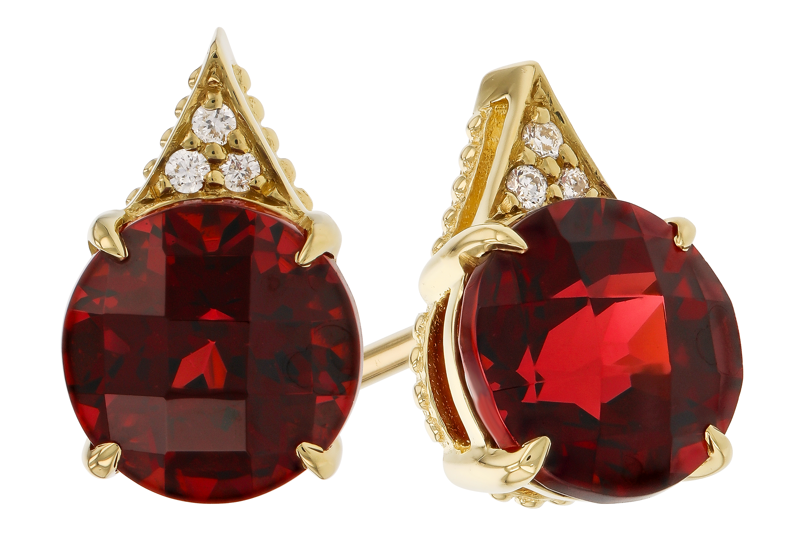E274-70298: EARR 2.08 TW GARNET 2.10 TGW (6MM RD)