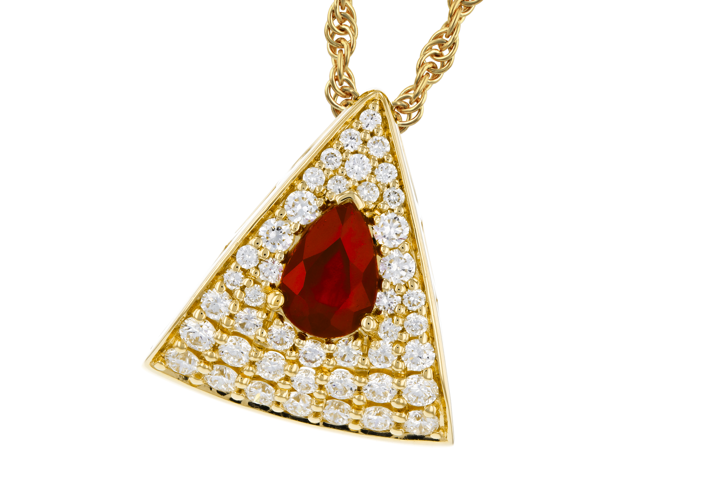 E275-56716: NECKLACE .46 RUBY .80 TGW (6x4MM RU)