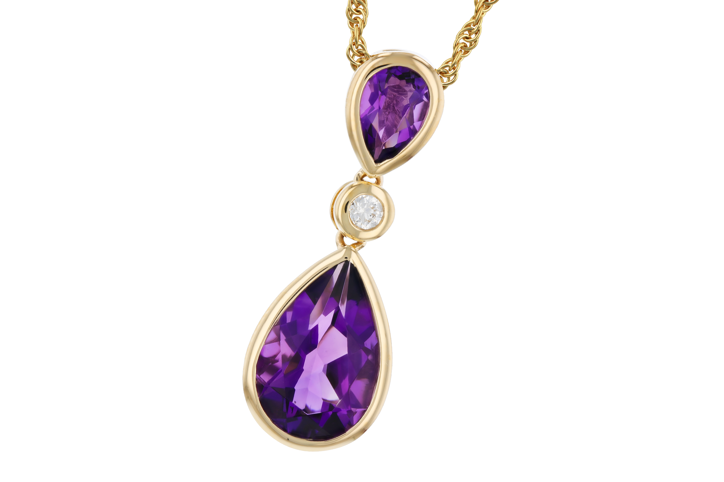 E275-57553: NECKLACE 1.92 TW AMETHYST 1.96 TGW