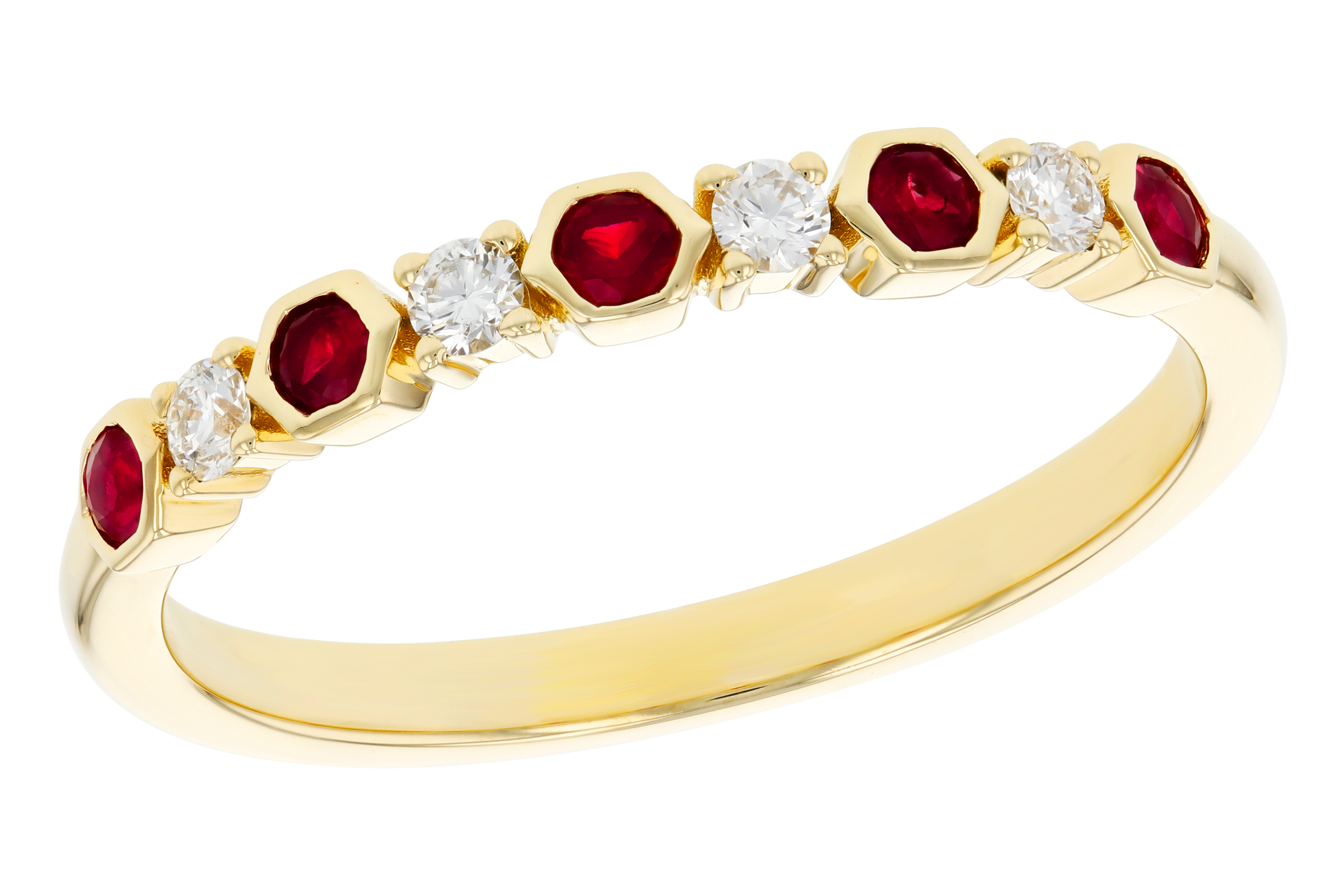 E275-57589: LDS WED RG .14 TW RUBY .24 TGW