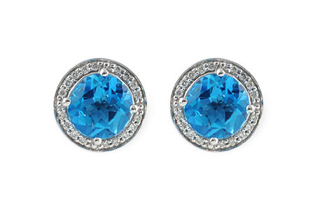 F187-39453: EARR 4.22 BLUE TOPAZ 4.41 TGW