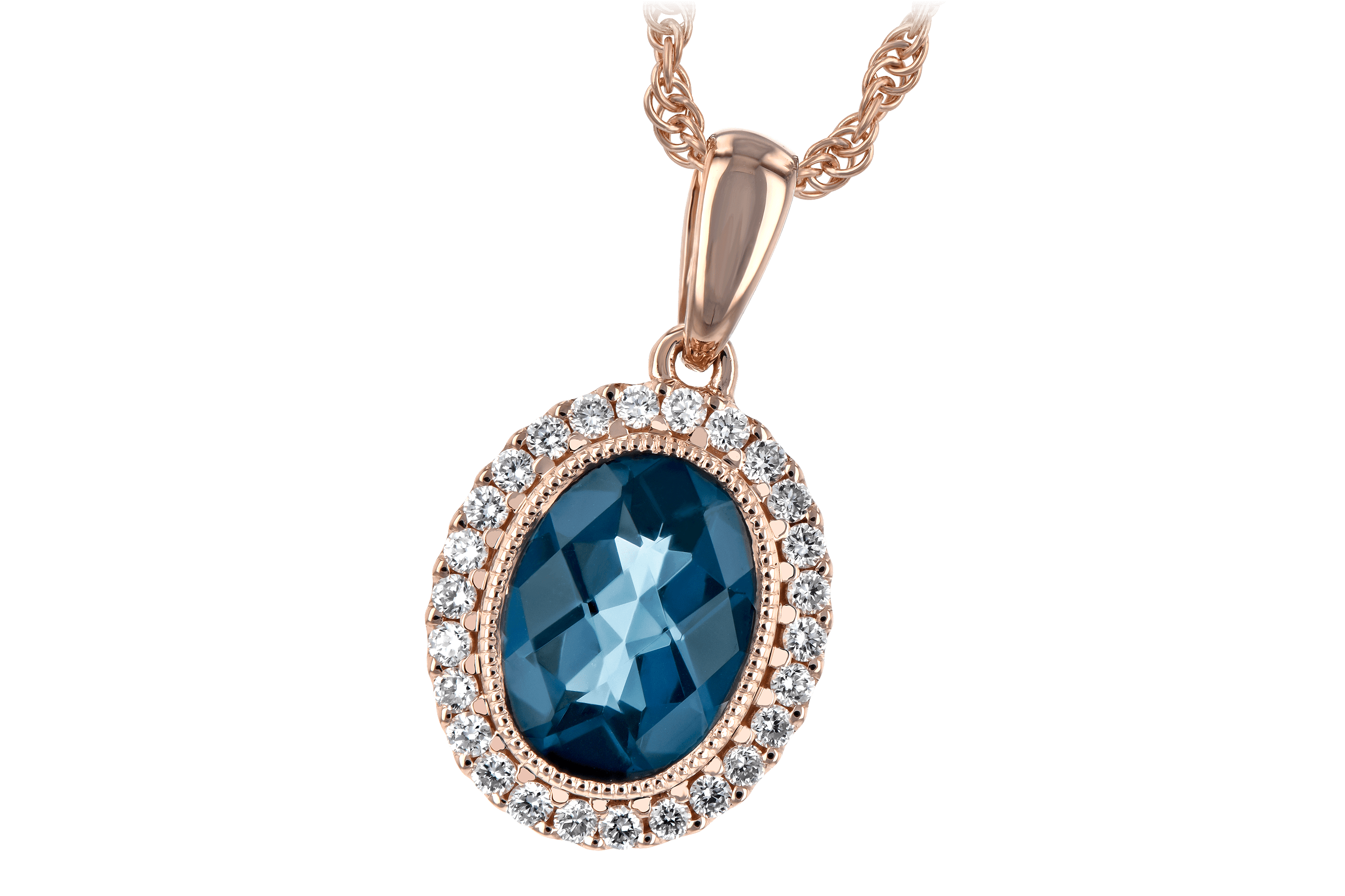 F189-19380: NECK 1.28 LONDON BLUE TOPAZ 1.41 TGW