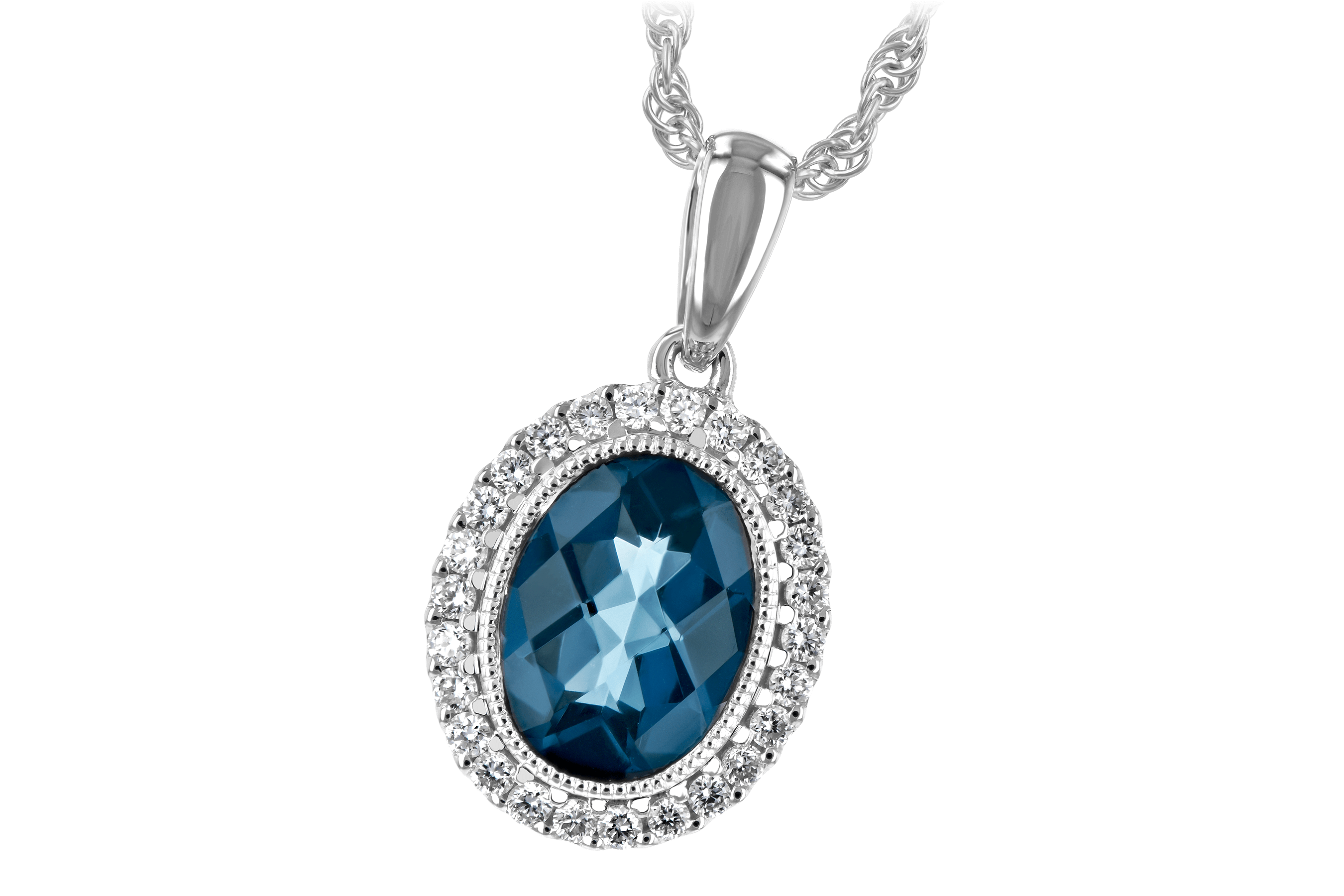 F189-19380: NECK 1.28 LONDON BLUE TOPAZ 1.41 TGW