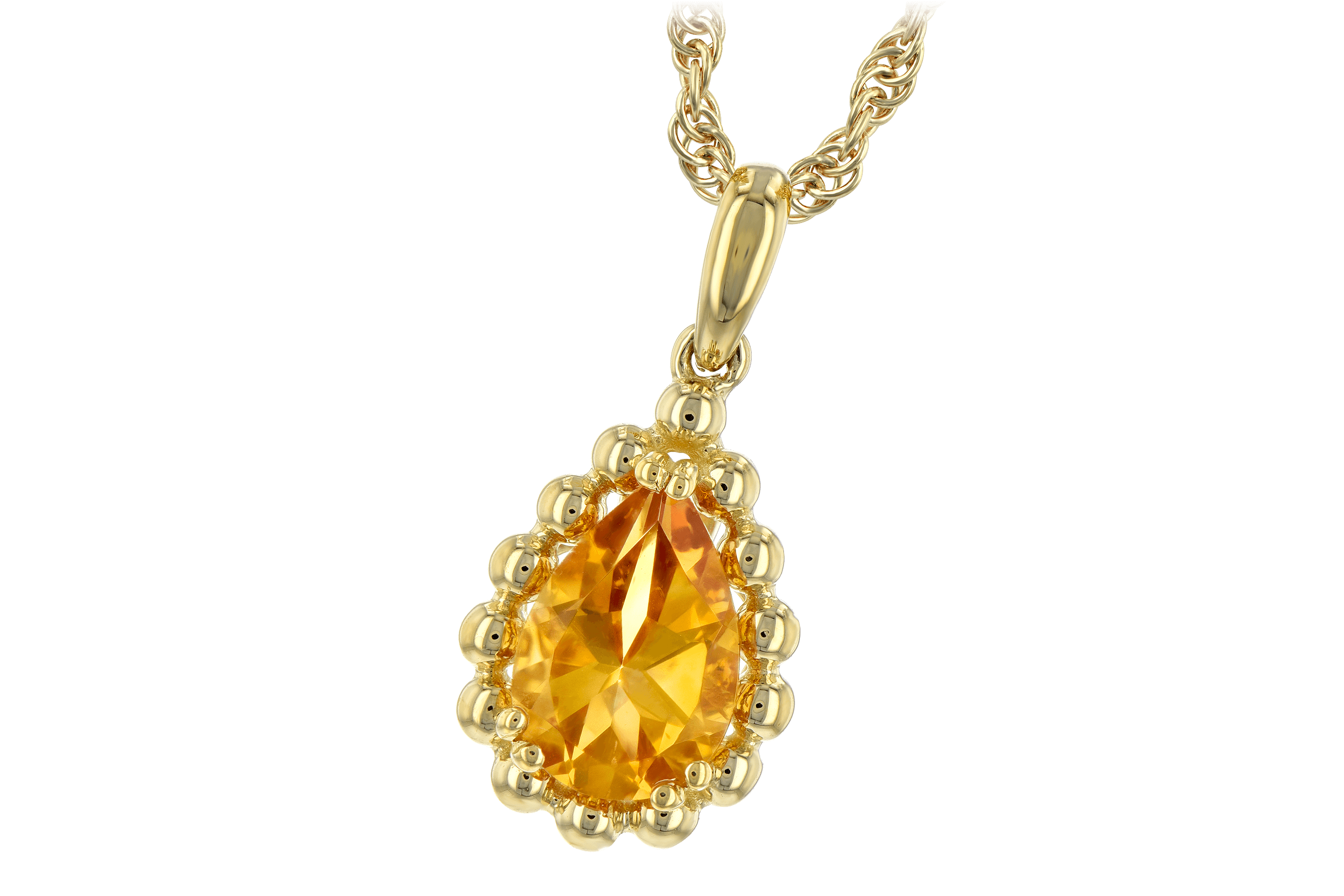 F189-22162: NECKLACE 1.06 CT CITRINE