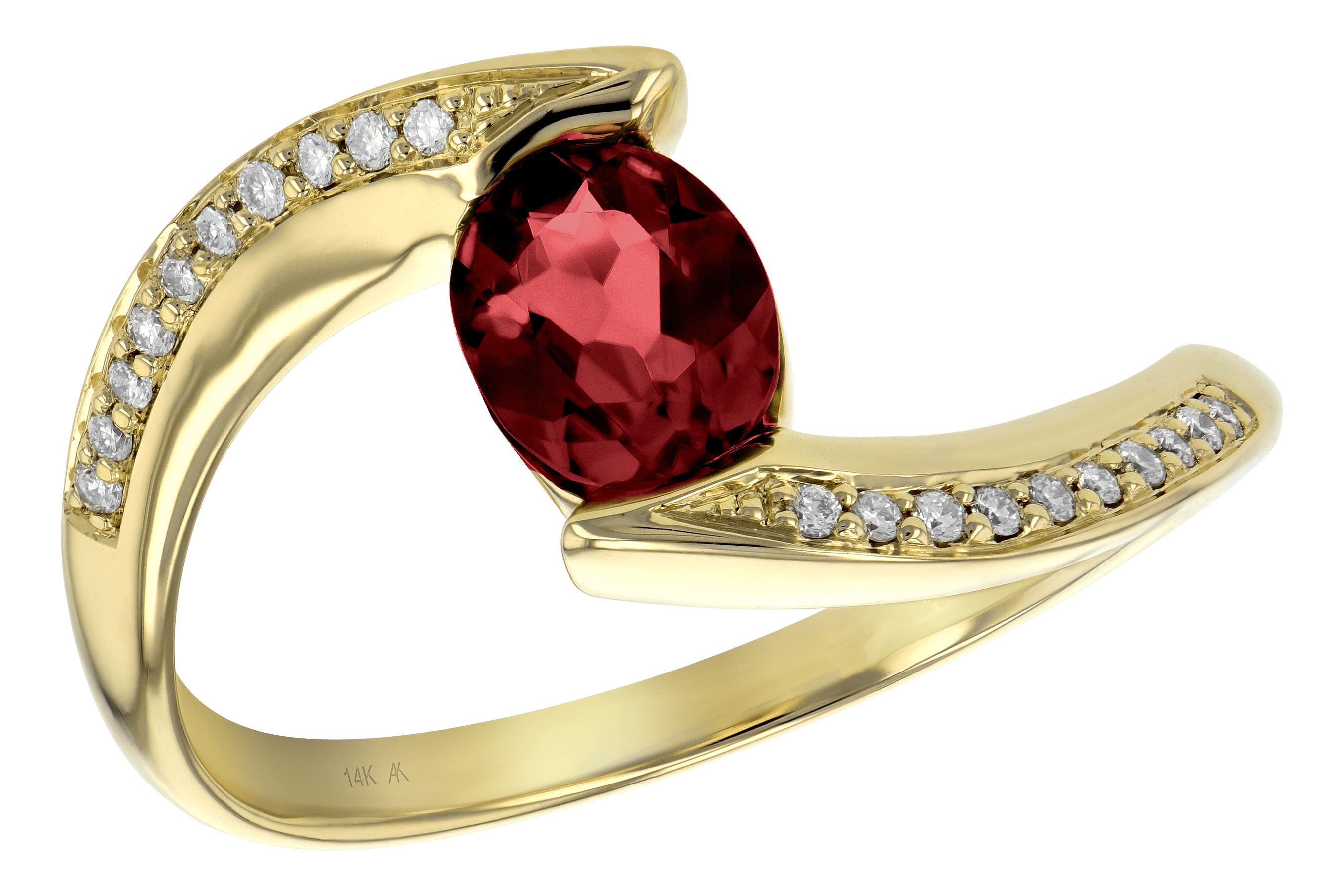 F190-10325: LDS RG .75 GARNET .82 TGW
