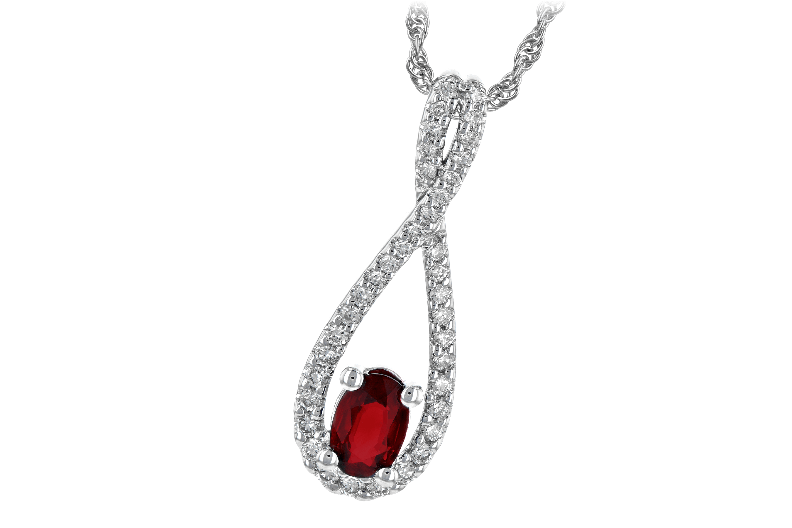 F190-11216: NECK .50 RUBY .74 TGW