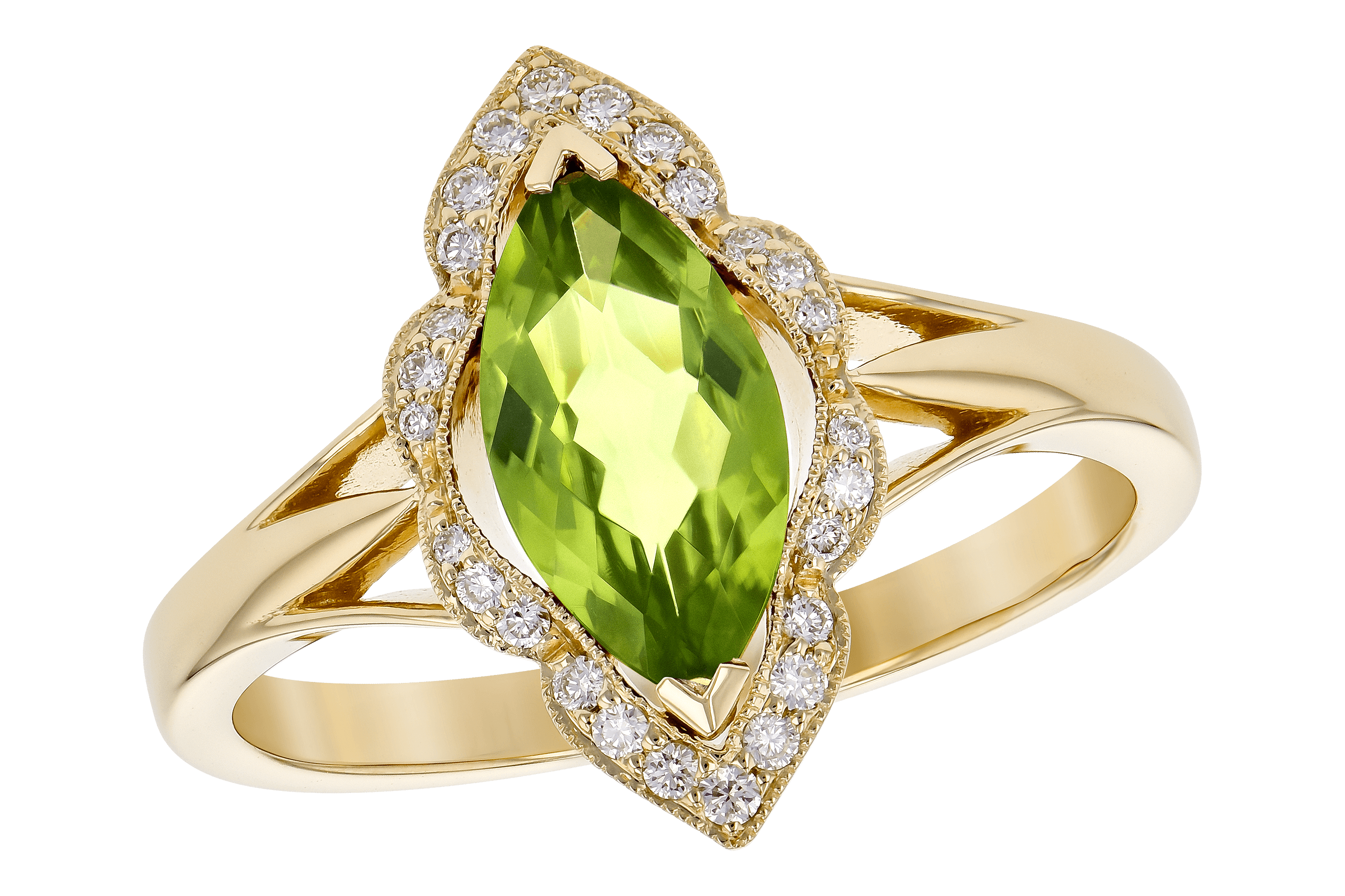 F190-14889: LDS RG .94 PERIDOT 1.05 TGW