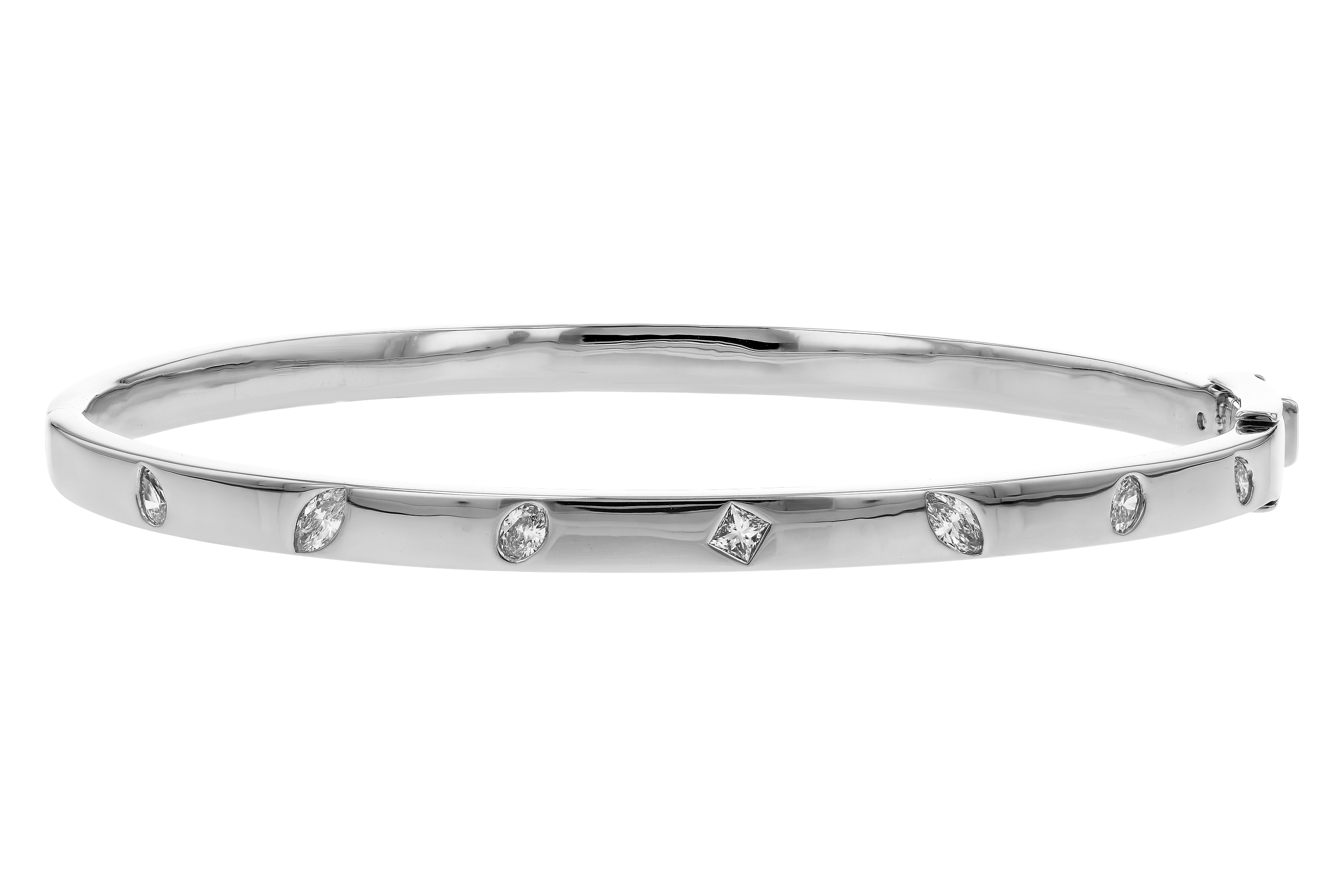 F273-79407: BANGLE .35 TW FANCY CUT DIAMONDS