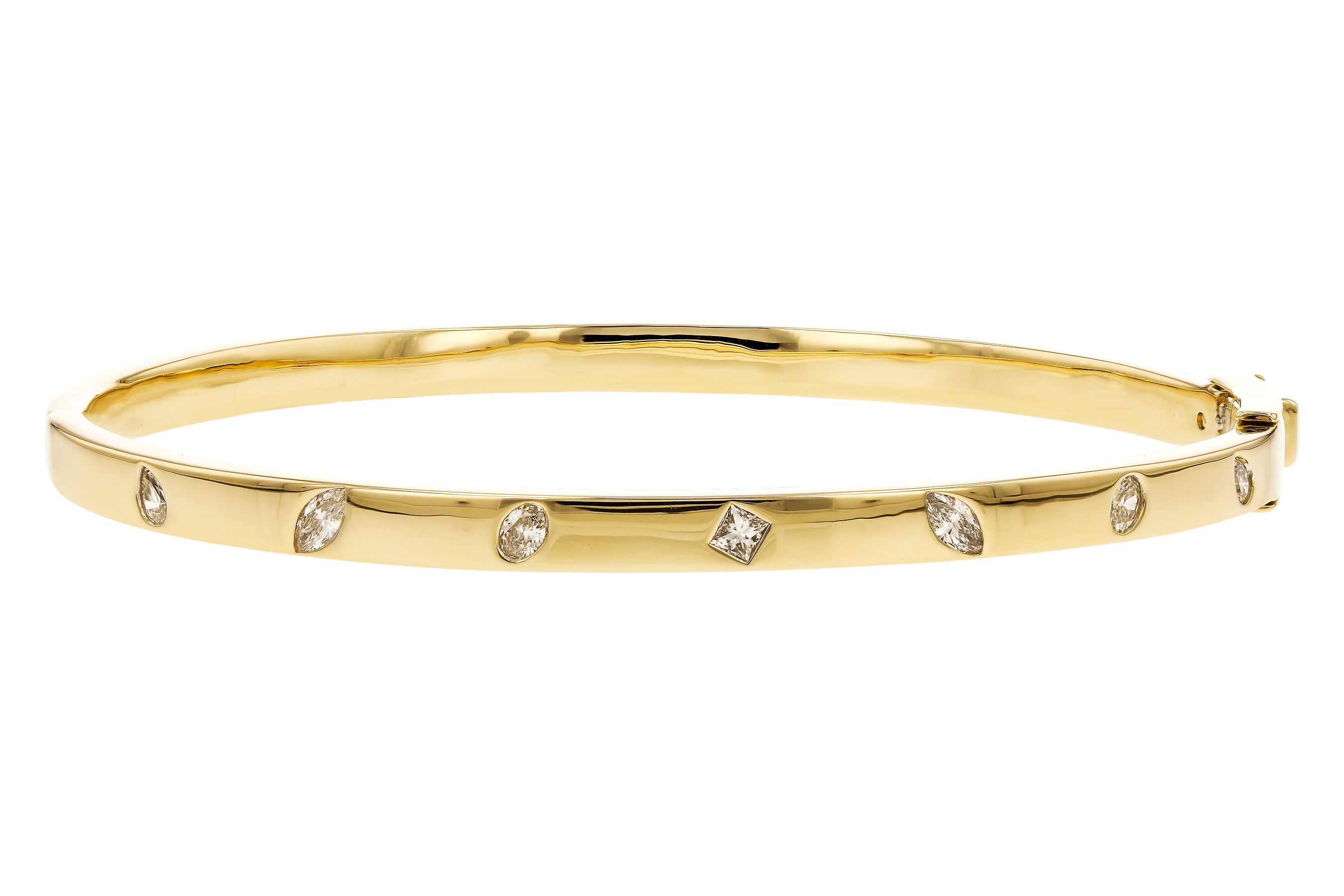 F273-79407: BANGLE .35 TW FANCY CUT DIAMONDS