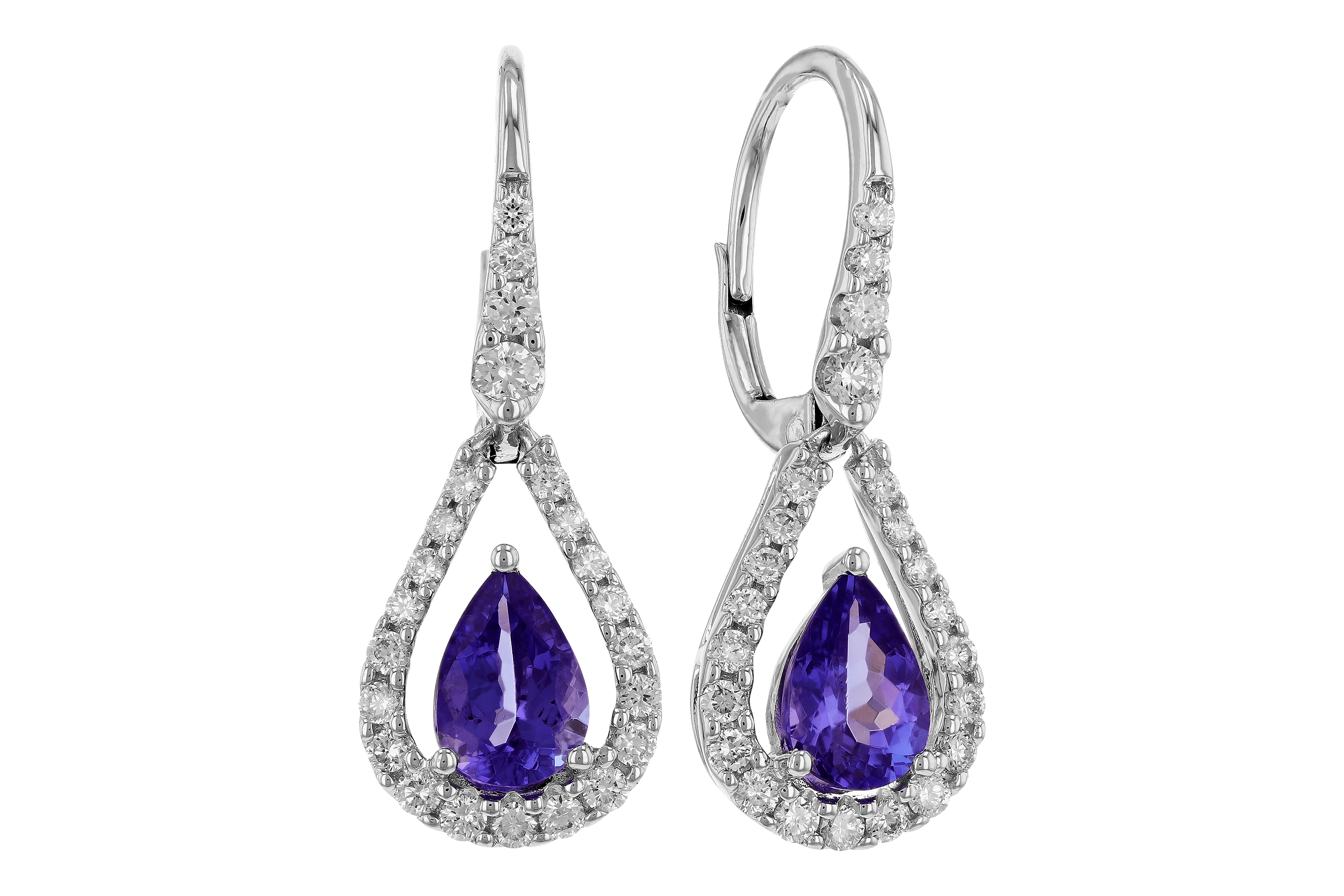 F274-64862: EARR 1.48 TW TANZANITE 1.98 TGW (7x5 PEAR)