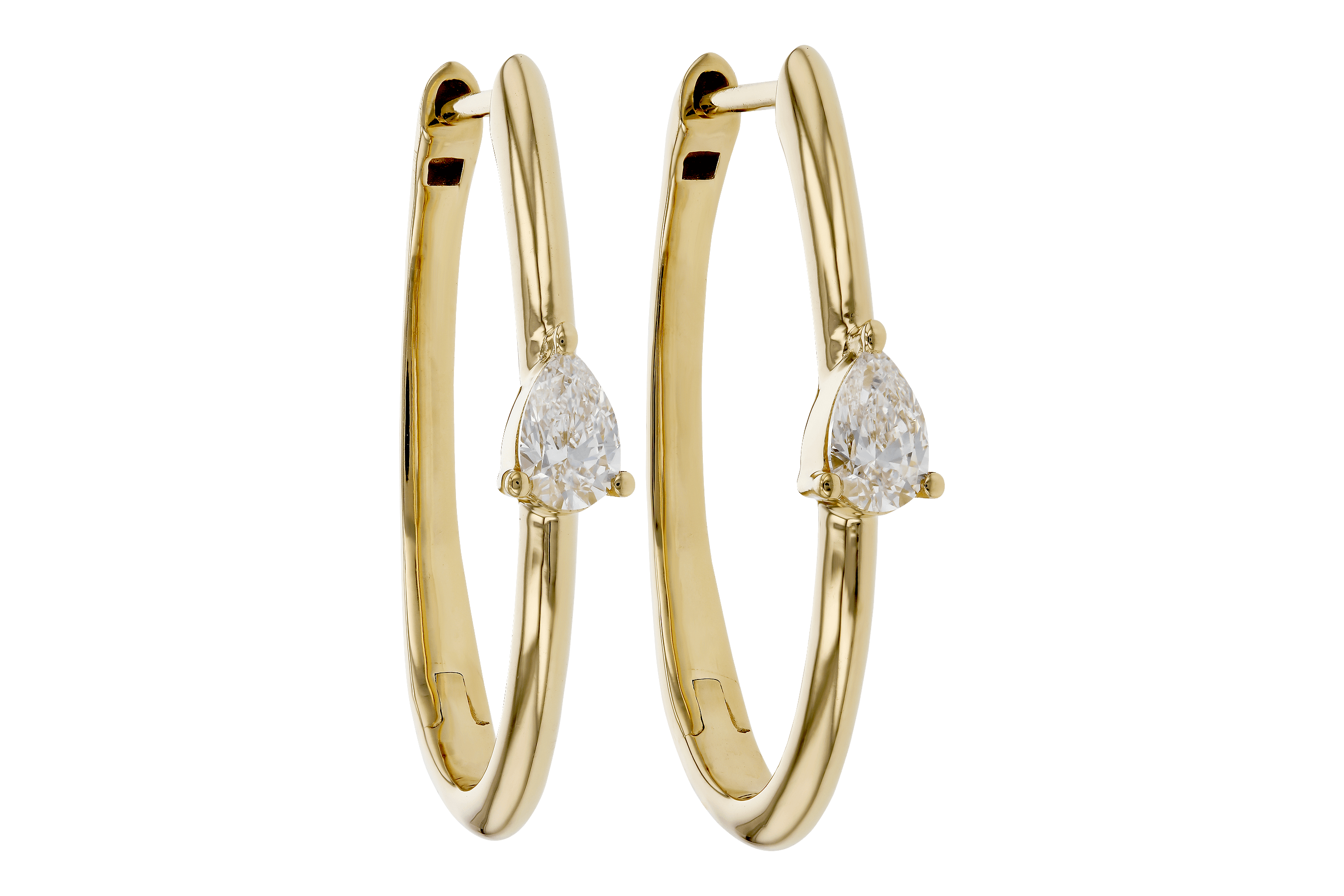 F274-65771: EARRINGS .45 TW PEAR DIAMONDS