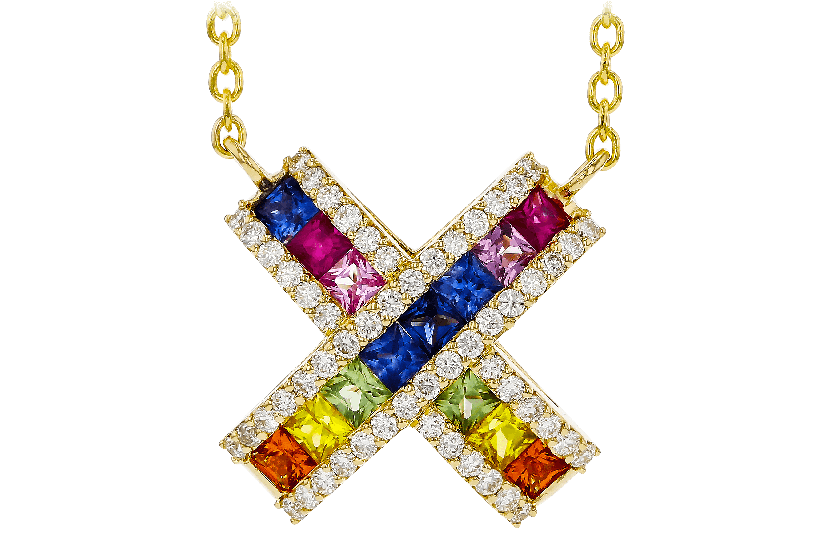 F274-66662: NECK .84 MULTI-COLOR SAPP 1.11 TGW (18")