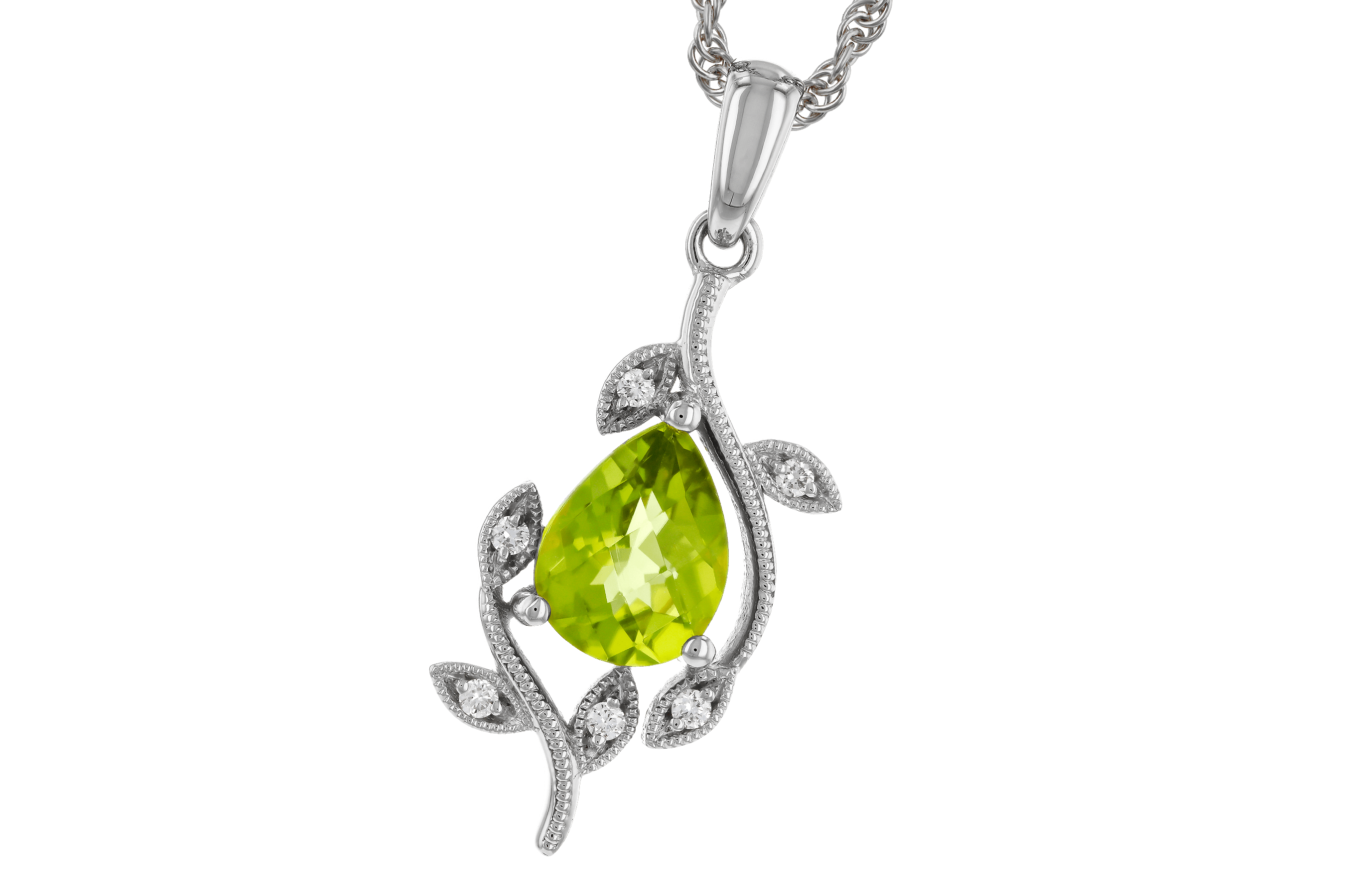 F274-66680: NECKLACE 1.16 PERIDOT 1.21 TGW (8x6MM PER)
