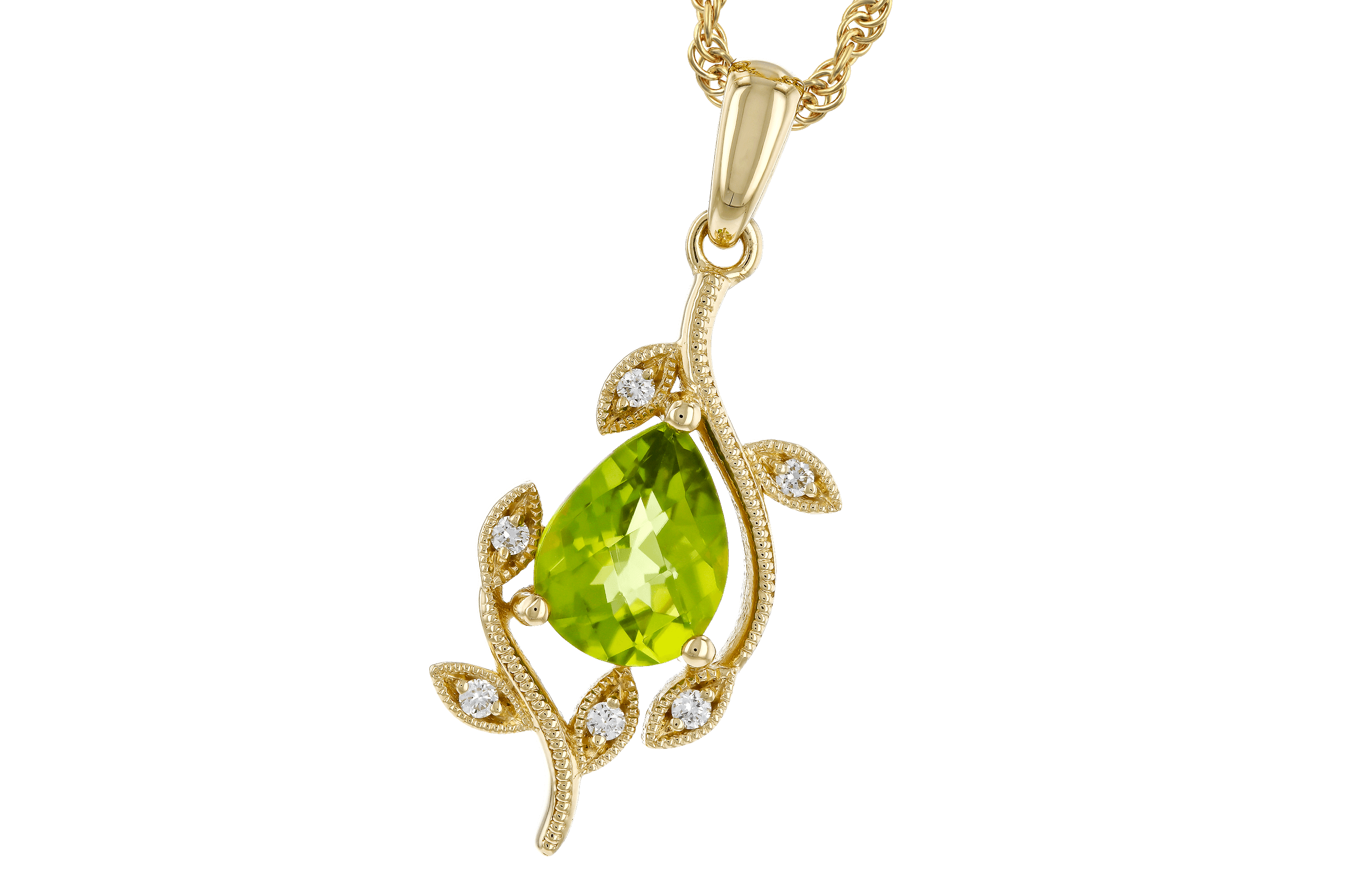 F274-66680: NECKLACE 1.16 PERIDOT 1.21 TGW (8x6MM PER)