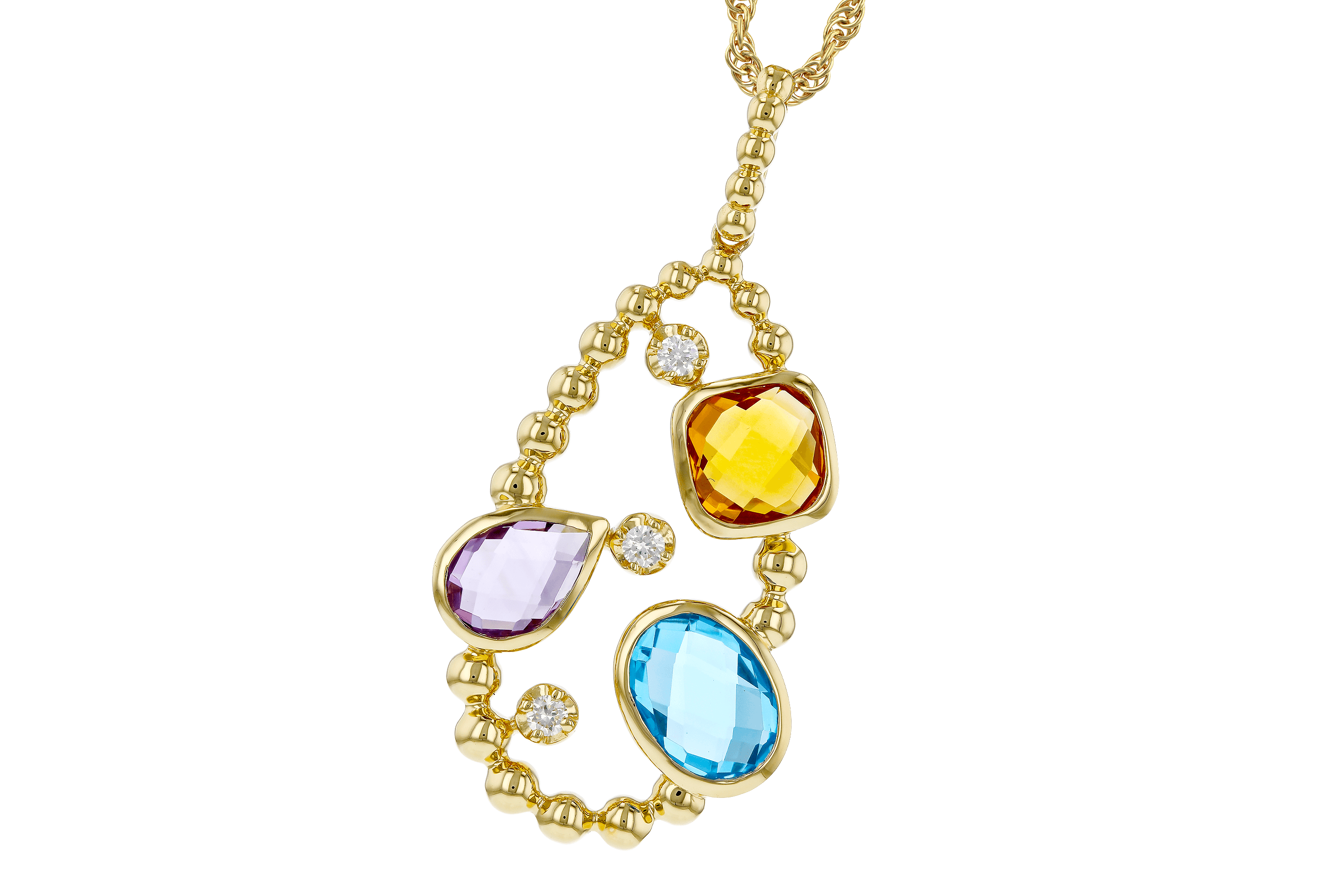 F274-67589: NECKLACE 3.04 TW SEMI-PREC 3.14 TGW (BT,AMY,CIT)